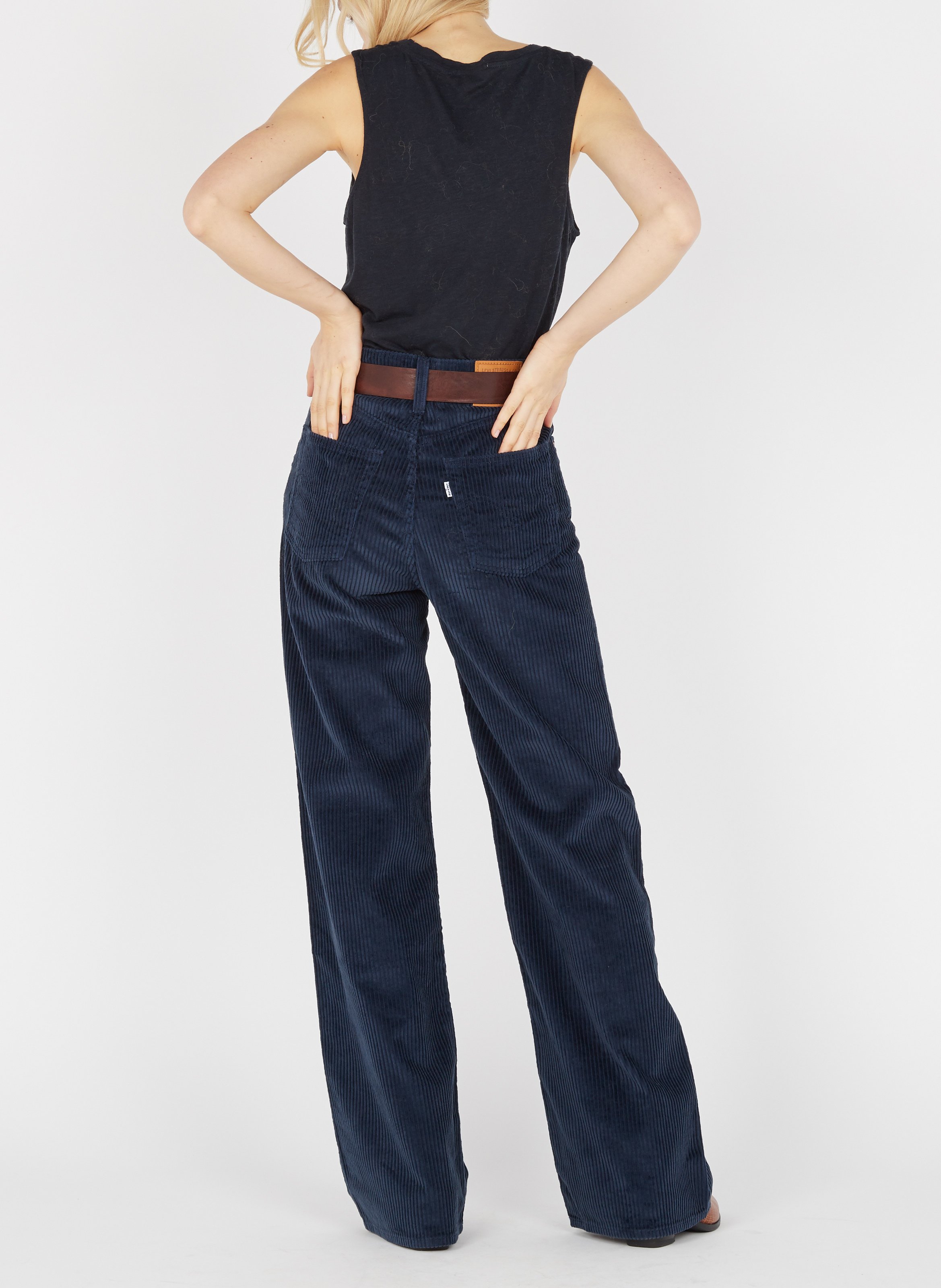 Débardeur col rond en coton mélangé Jacksonville AMERICAN VINTAGE Bleu