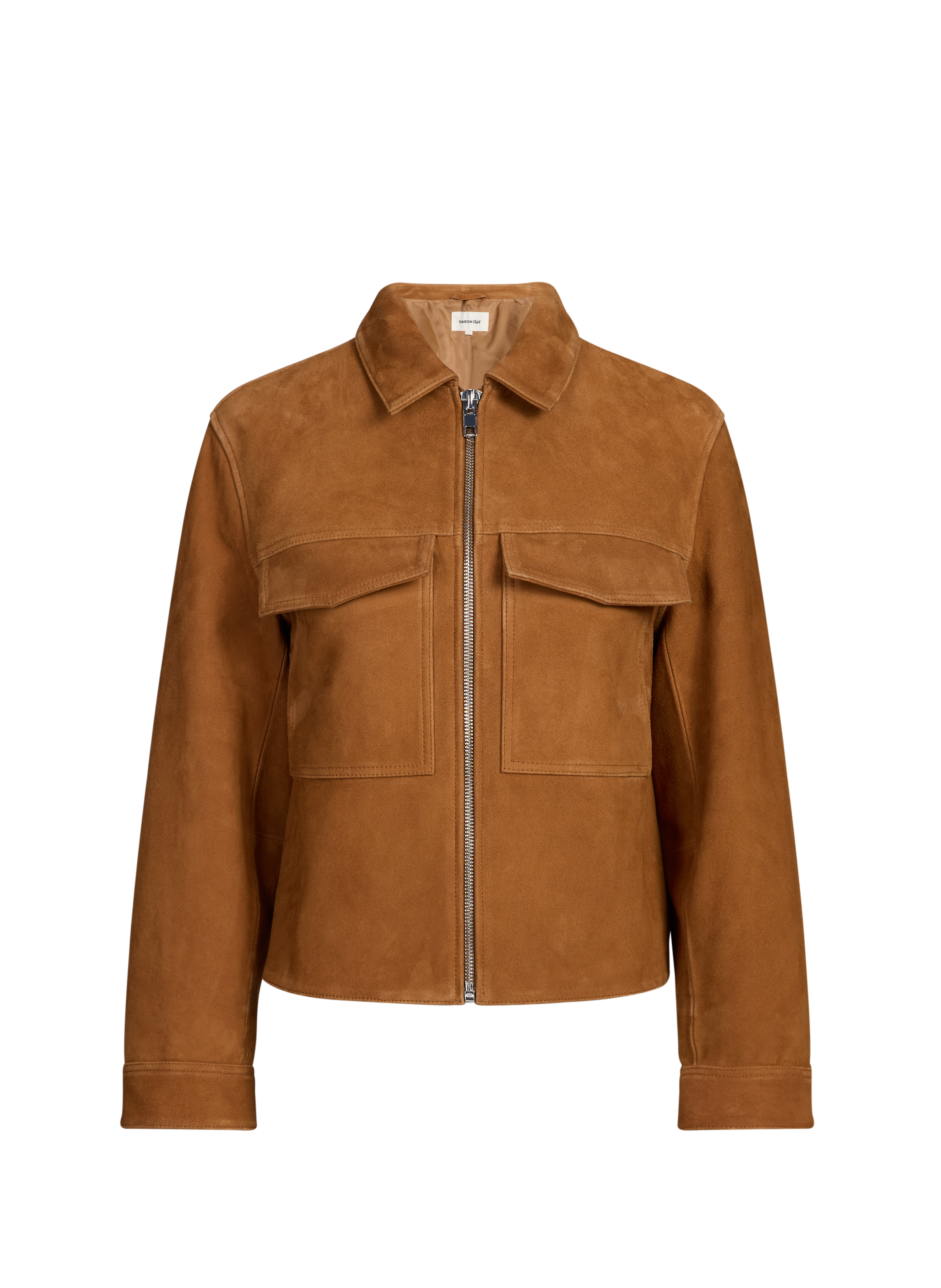 Umiu short leather jacket SAISON 1865 Brown