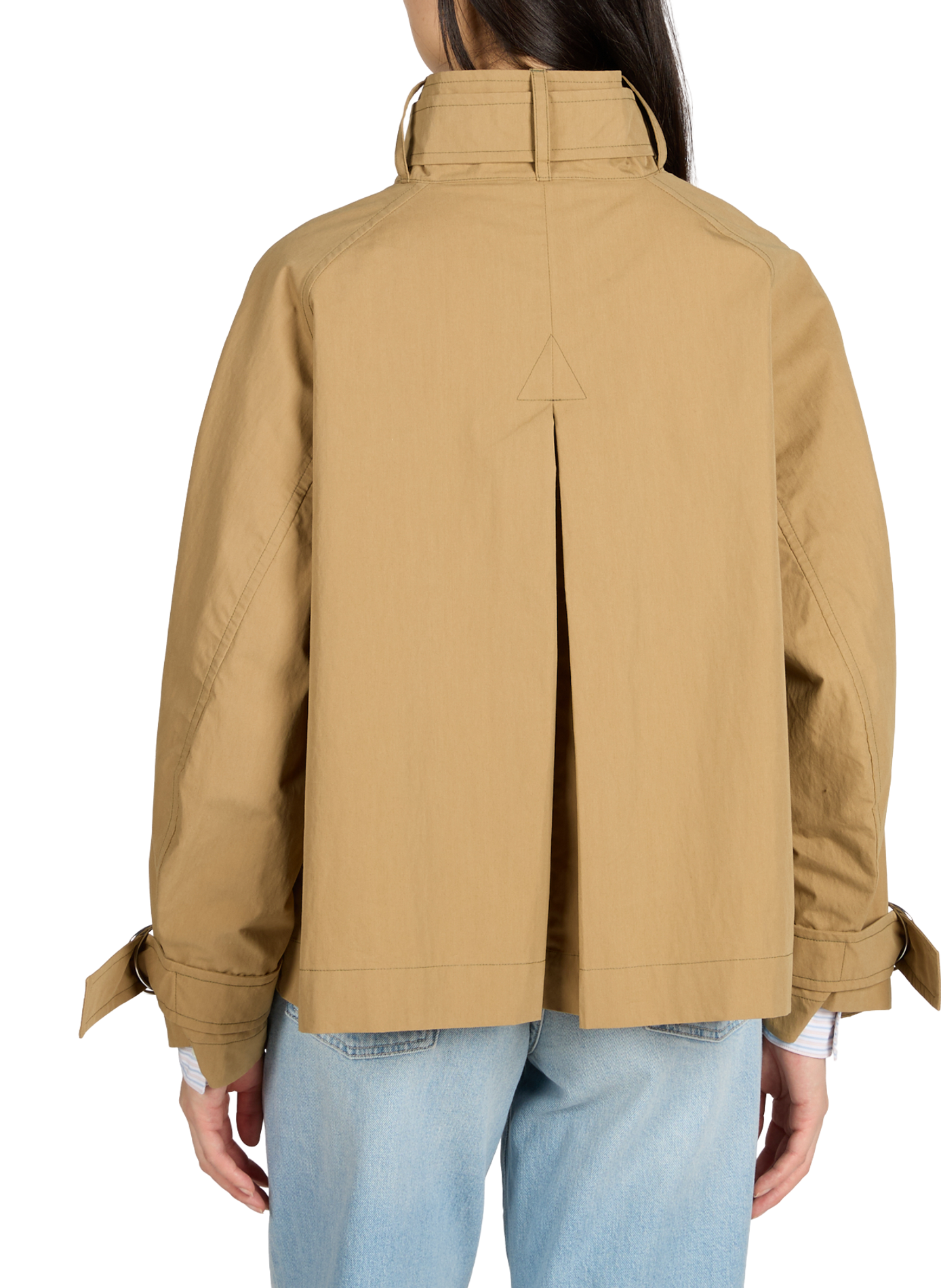 Trench large uni en coton mélangé BELLEROSE Beige