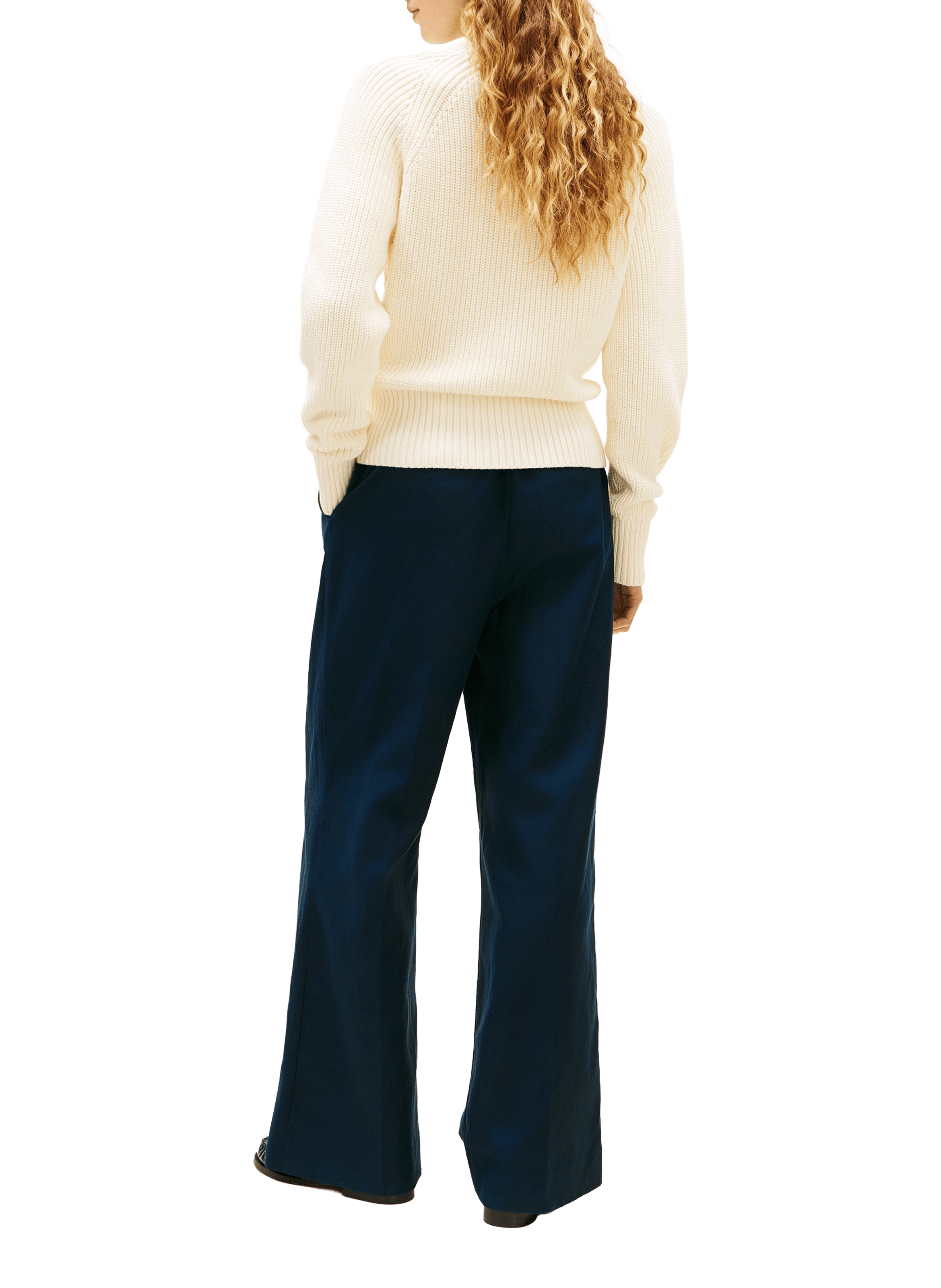 Pull rayé en coton TOMMY HILFIGER Beige