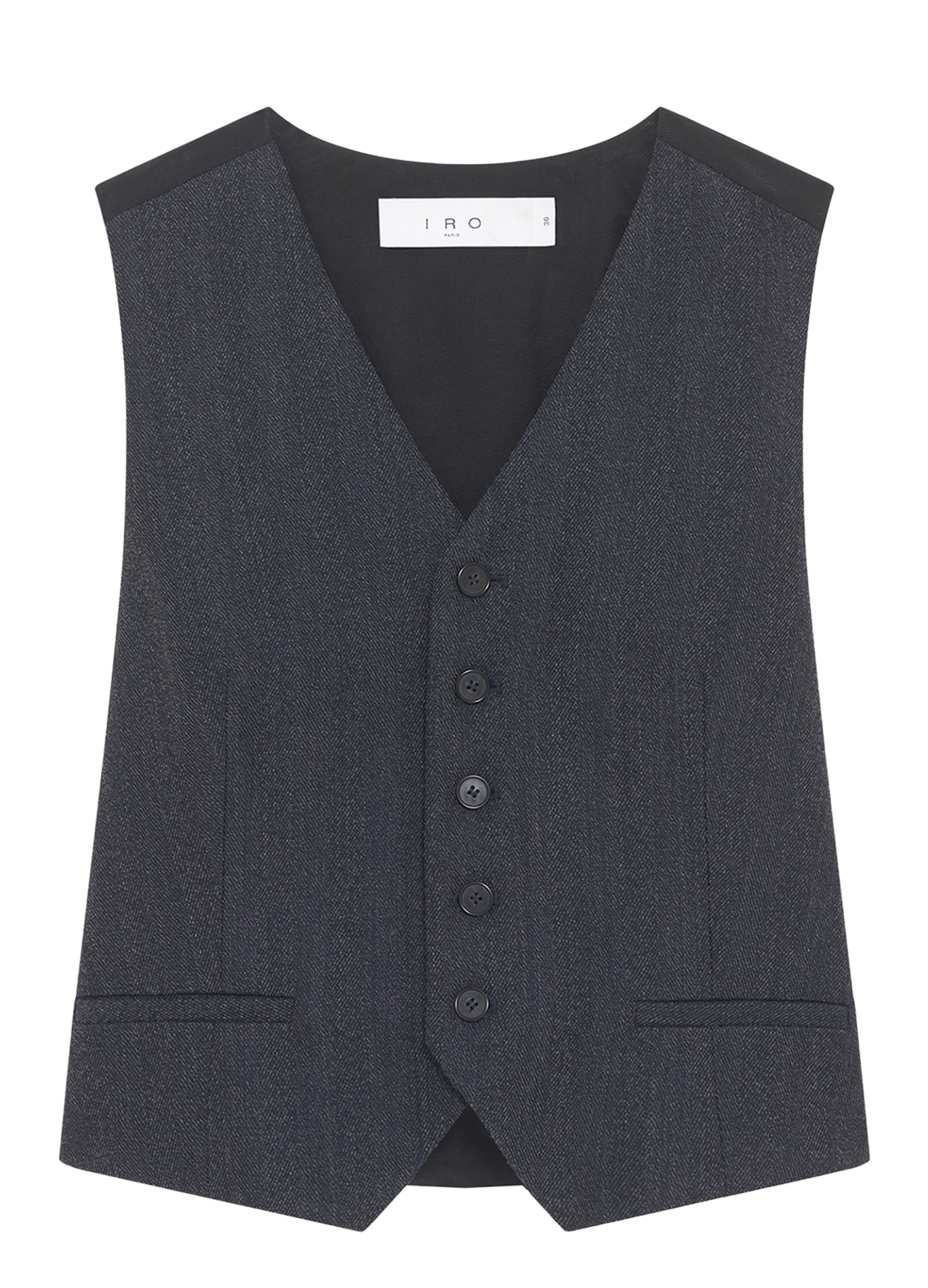 Veston tailleur sans manches en laine mélangée benyo IRO Bleu