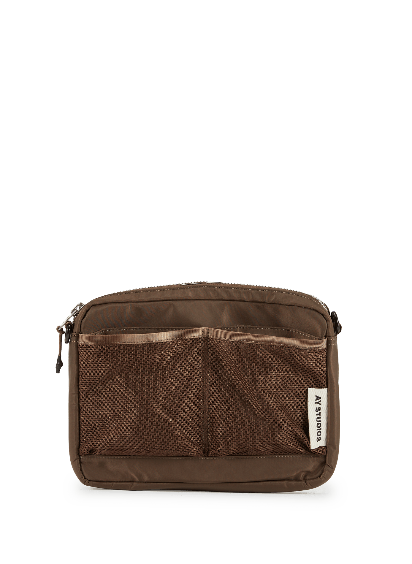 Sac cross body à bandoulière AY STUDIOS Marron