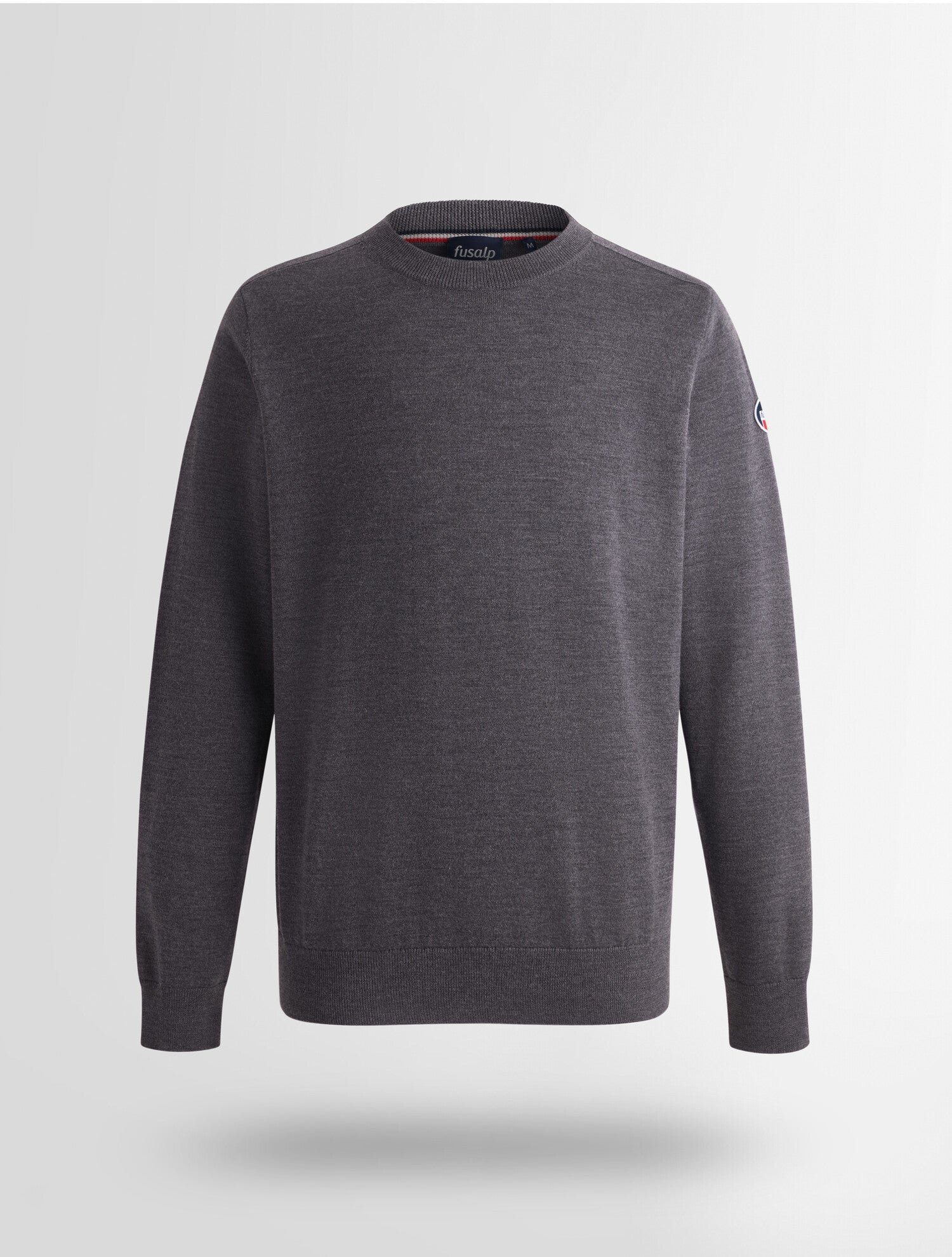 Pull joryn col rond coupe ajustée FUSALP Gris