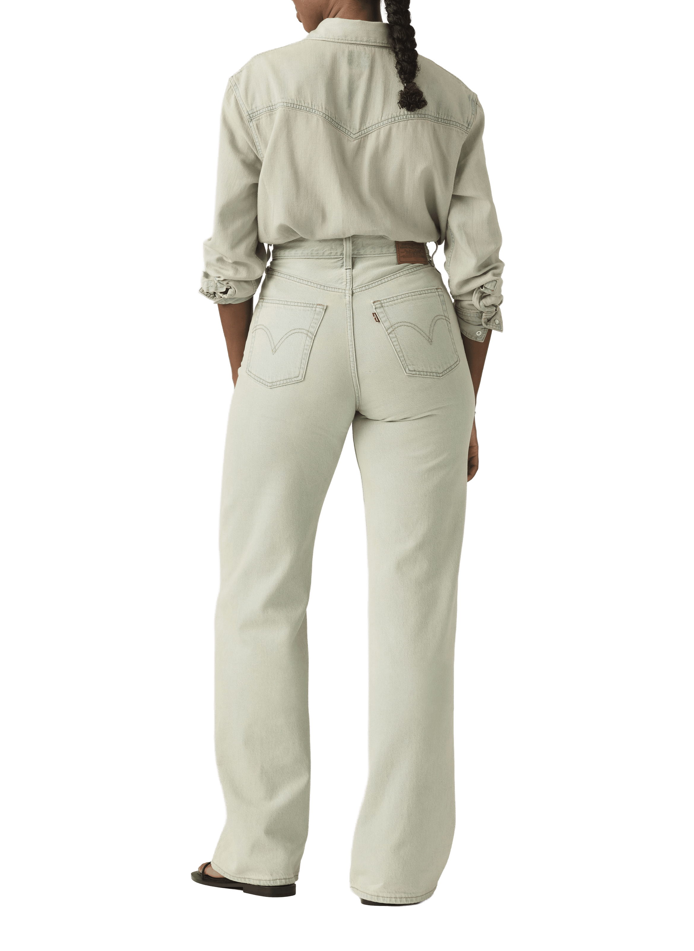 Cotton Ribcage Wide Leg Jeans LEVI'S Grey