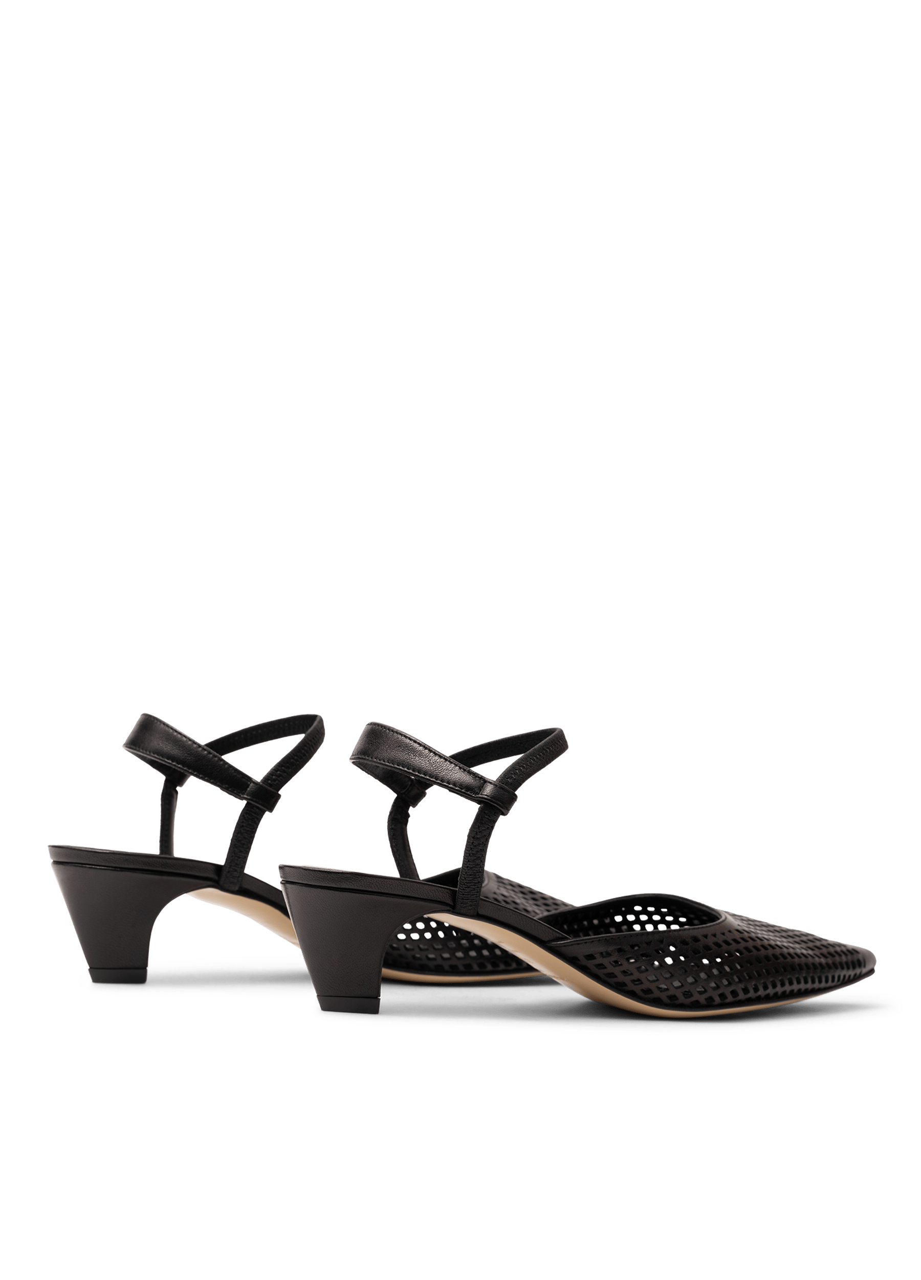 Sling back loro en nappa perfo PARALLELE Noir