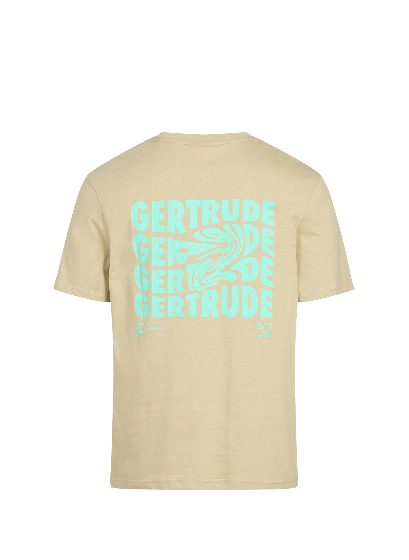 Biker-style cotton t-shirt GERTRUDE ET GASTON Beige