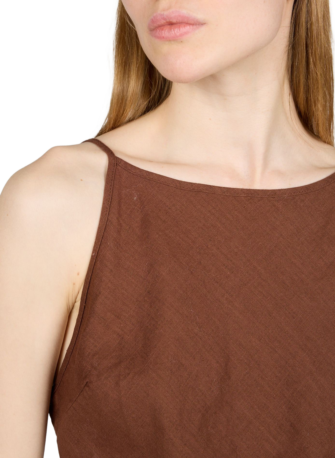 Robe longue Liora en lin ARTLOVE Marron