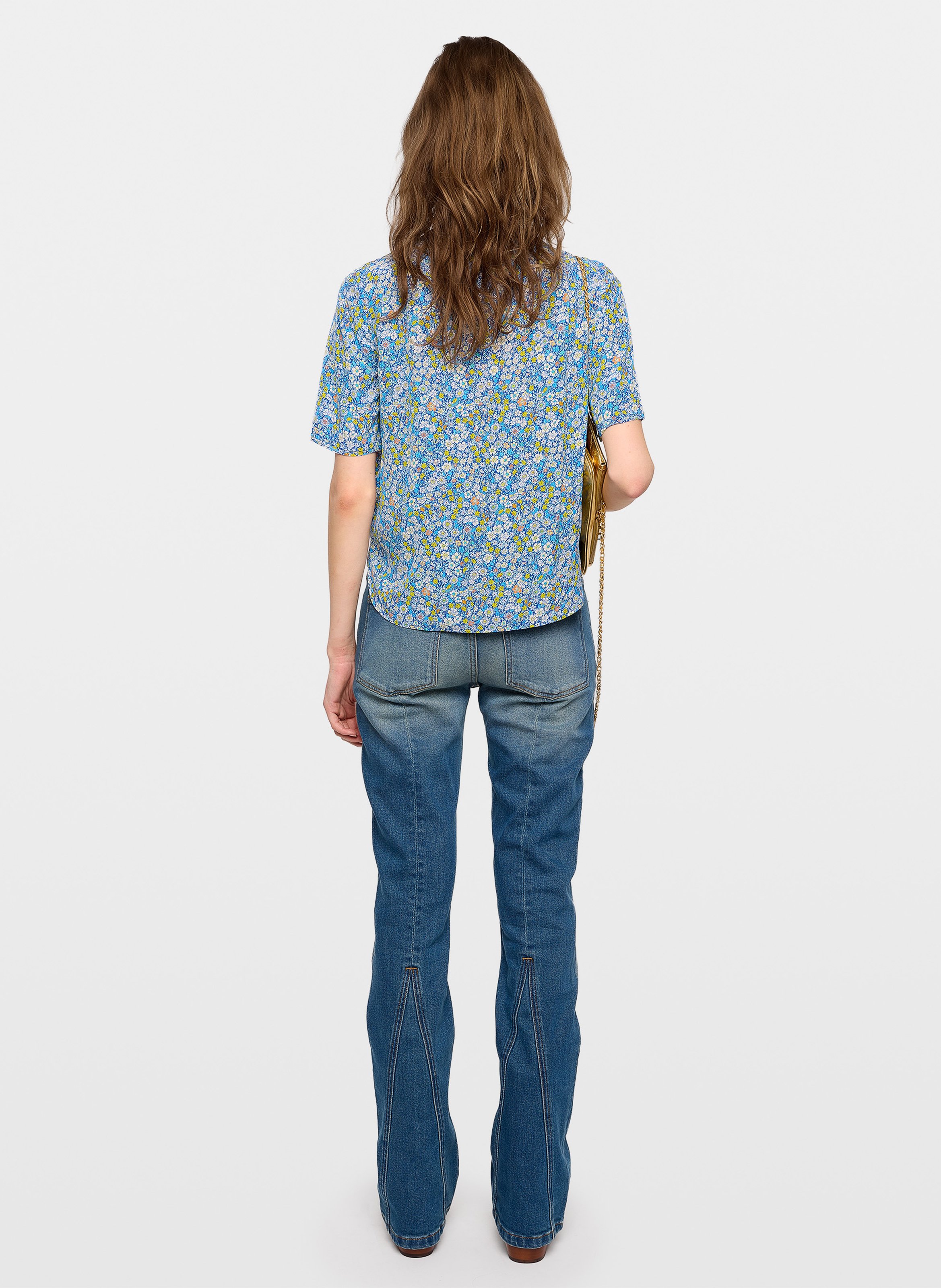 Blouse col montant à volants topher ZADIG&VOLTAIRE Jaune