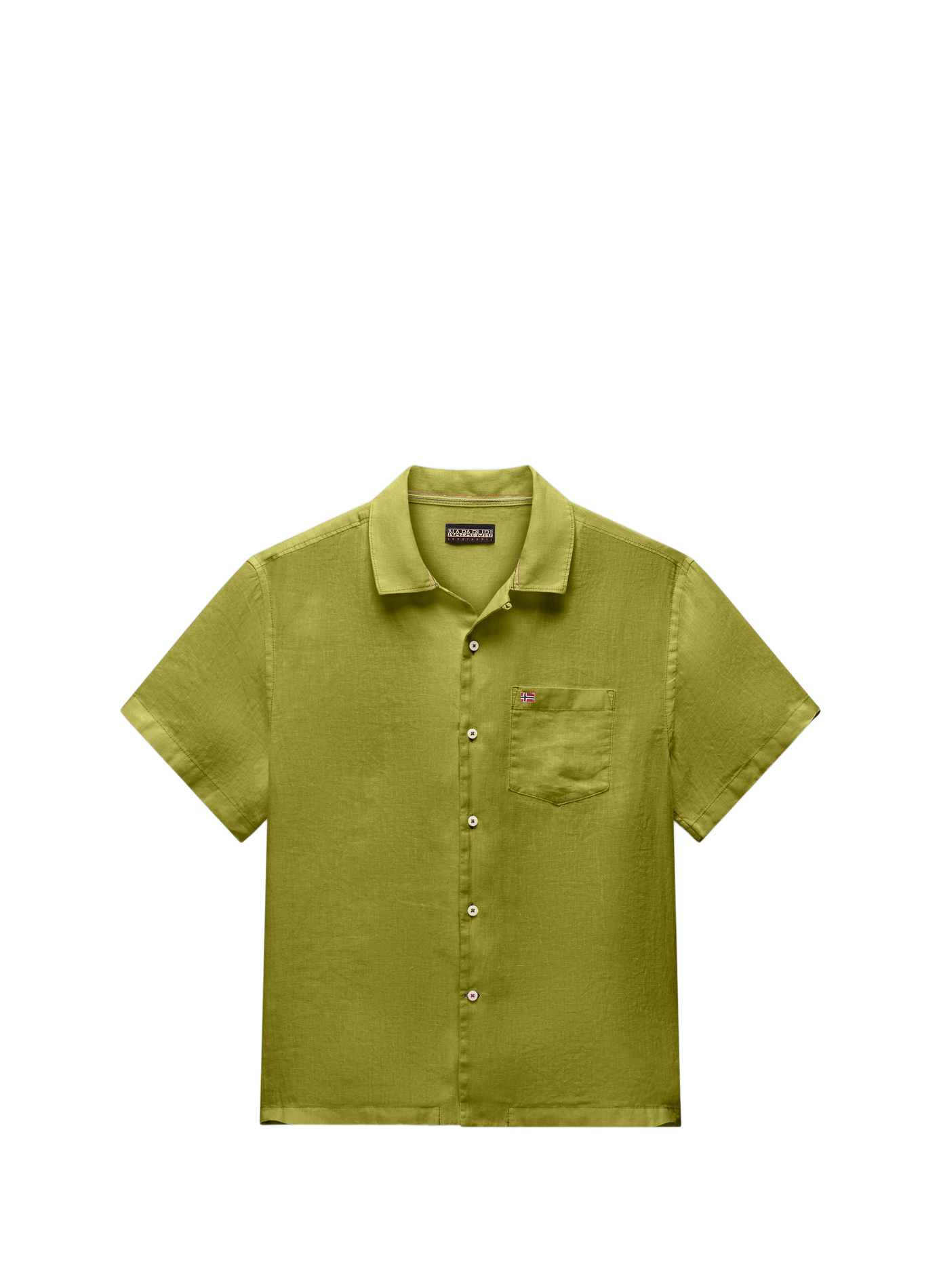 Chemise droite G-Linen en lin NAPAPIJRI Kaki