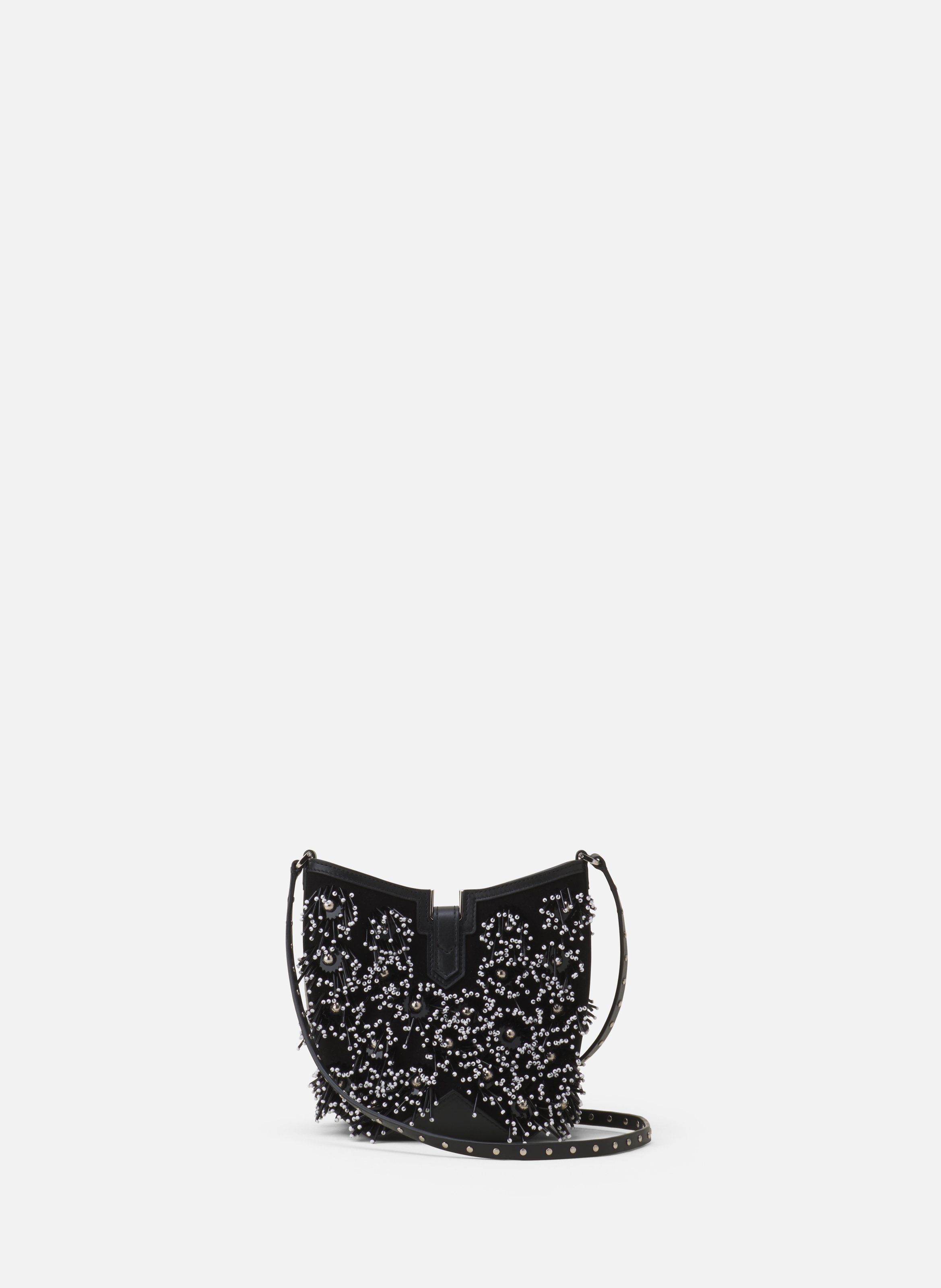 Sac seau catch by lanvin en cuir brodé LANVIN Noir