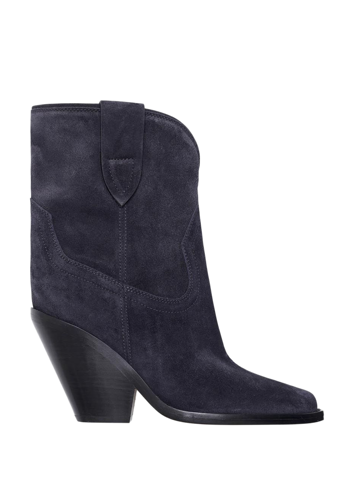 Cowboy Stiefel mit Absätzen Leyane aus Wildleder-Leder. ISABEL MARANT Schwarz
