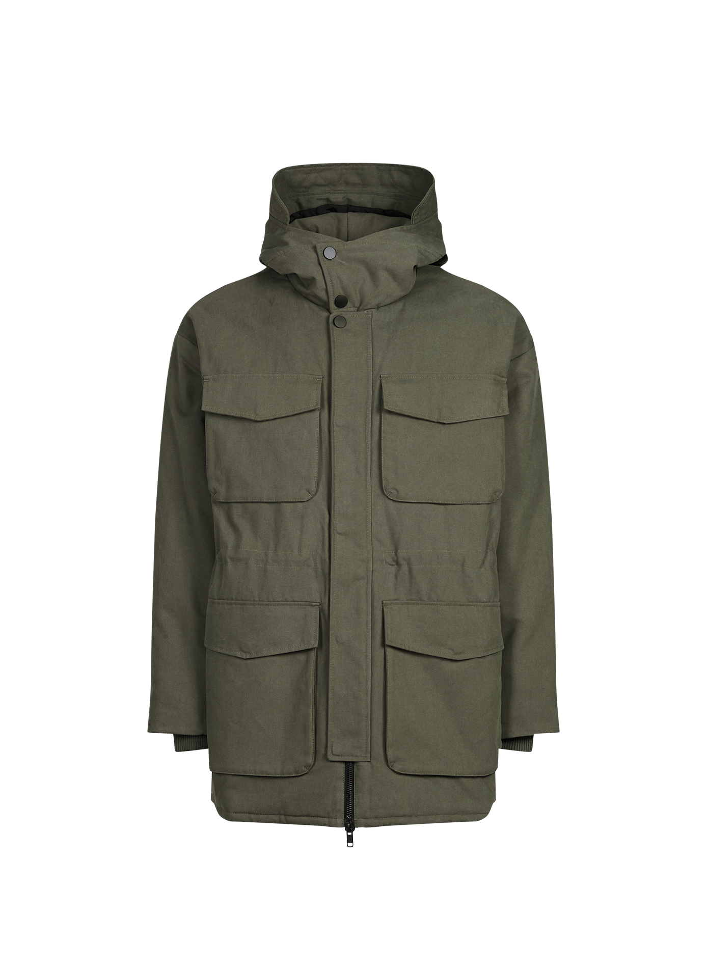 Cotton hooded parka SAISON 1865 Khaki