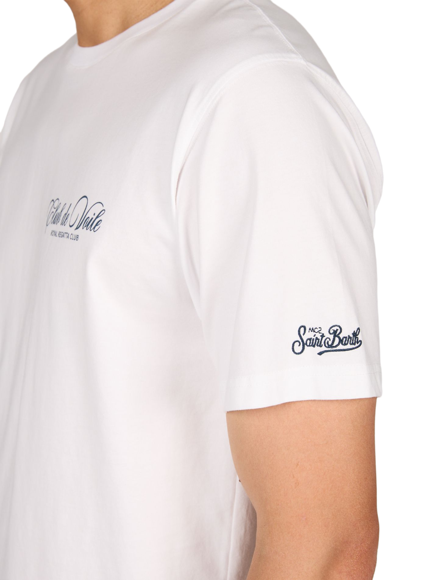 Tee-shirt droit imprimé en coton | Blanc MC2 SAINT BARTH Homme