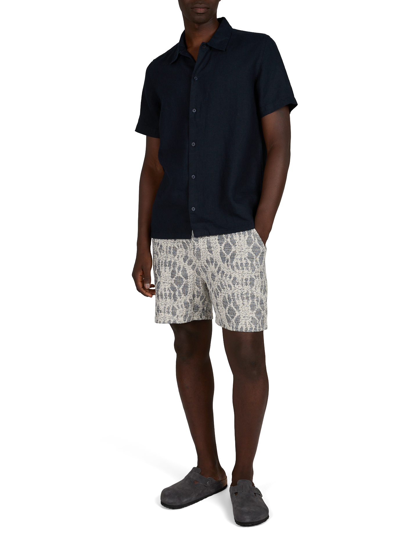 Chemise in linnen SAMSOE SAMSOE Blauw