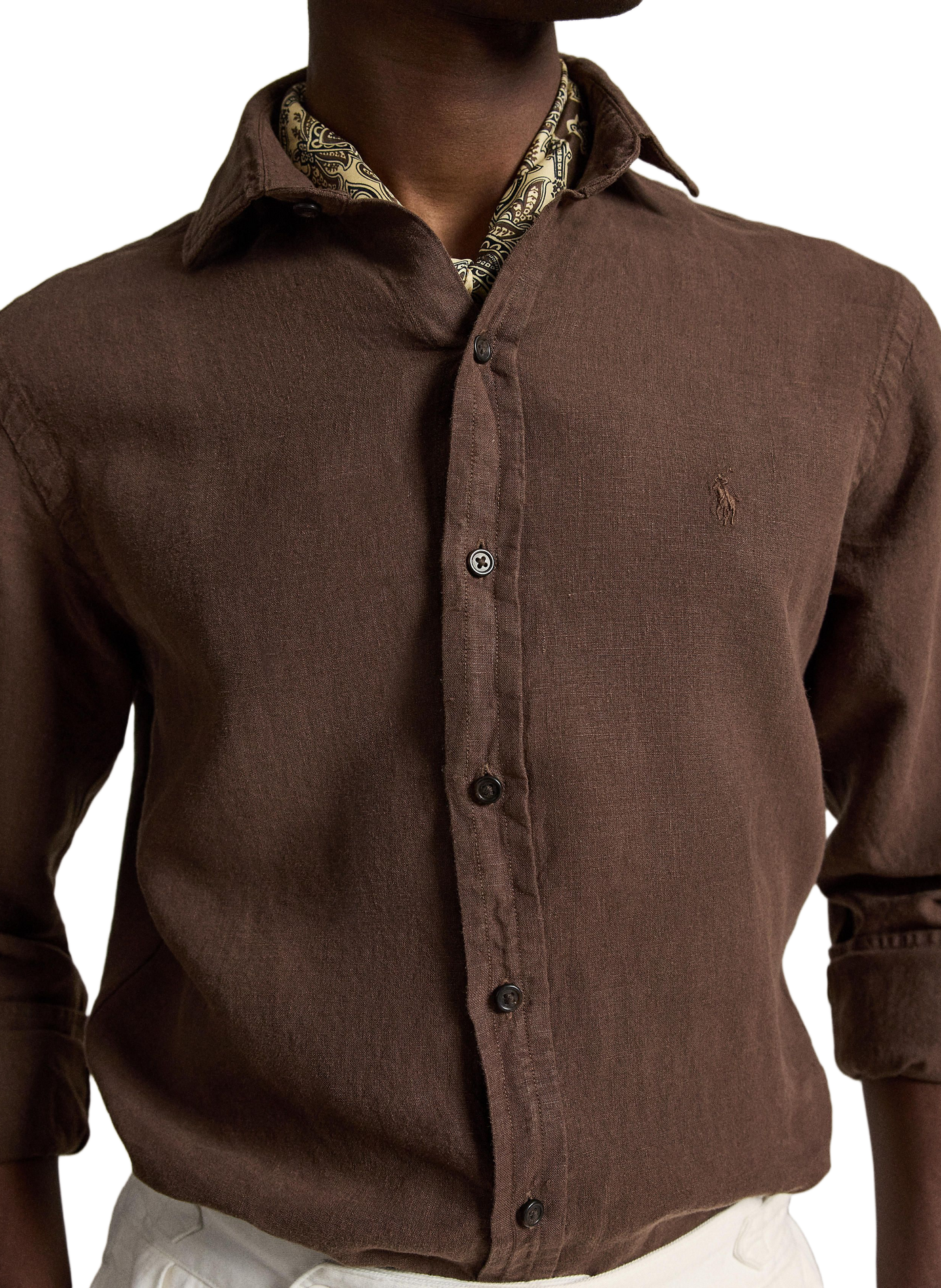 Straight linen shirt POLO RALPH LAUREN Beige