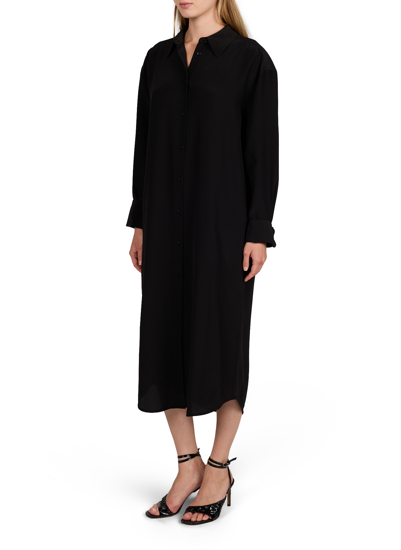 Seidenhemdkleid TOTEME Schwarz