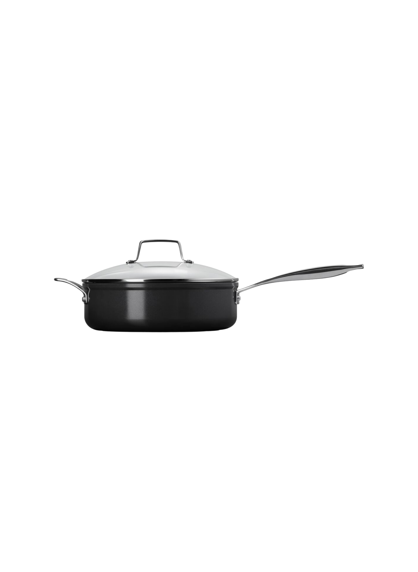 Essential Non-Stick Saute Pan with Lid LE CREUSET Black