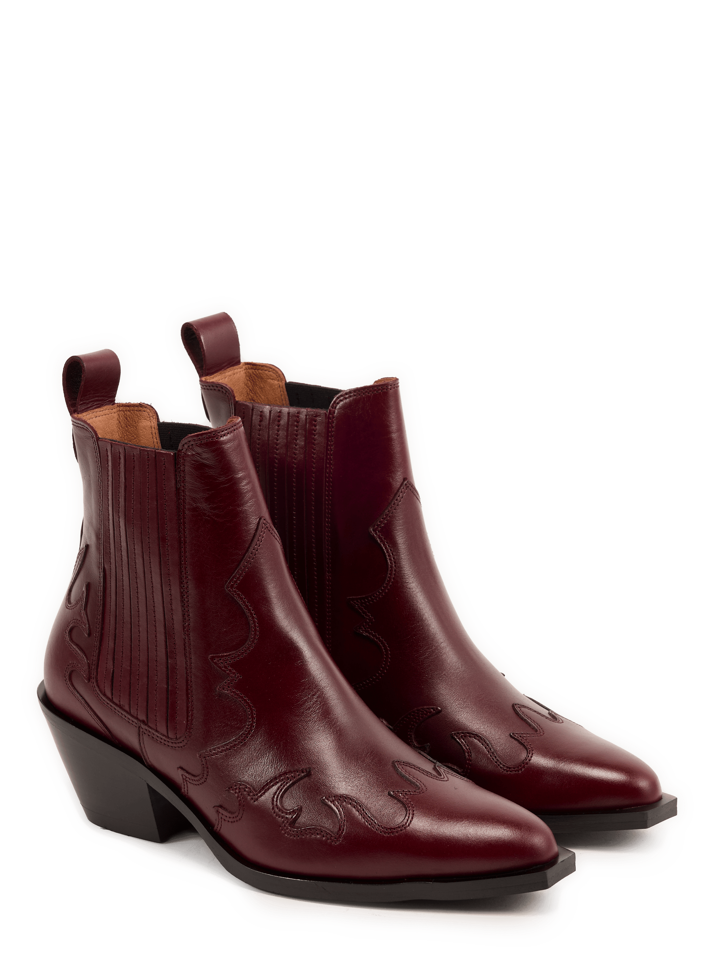 Coco cowhide leather western boots SAISON 1865 Red