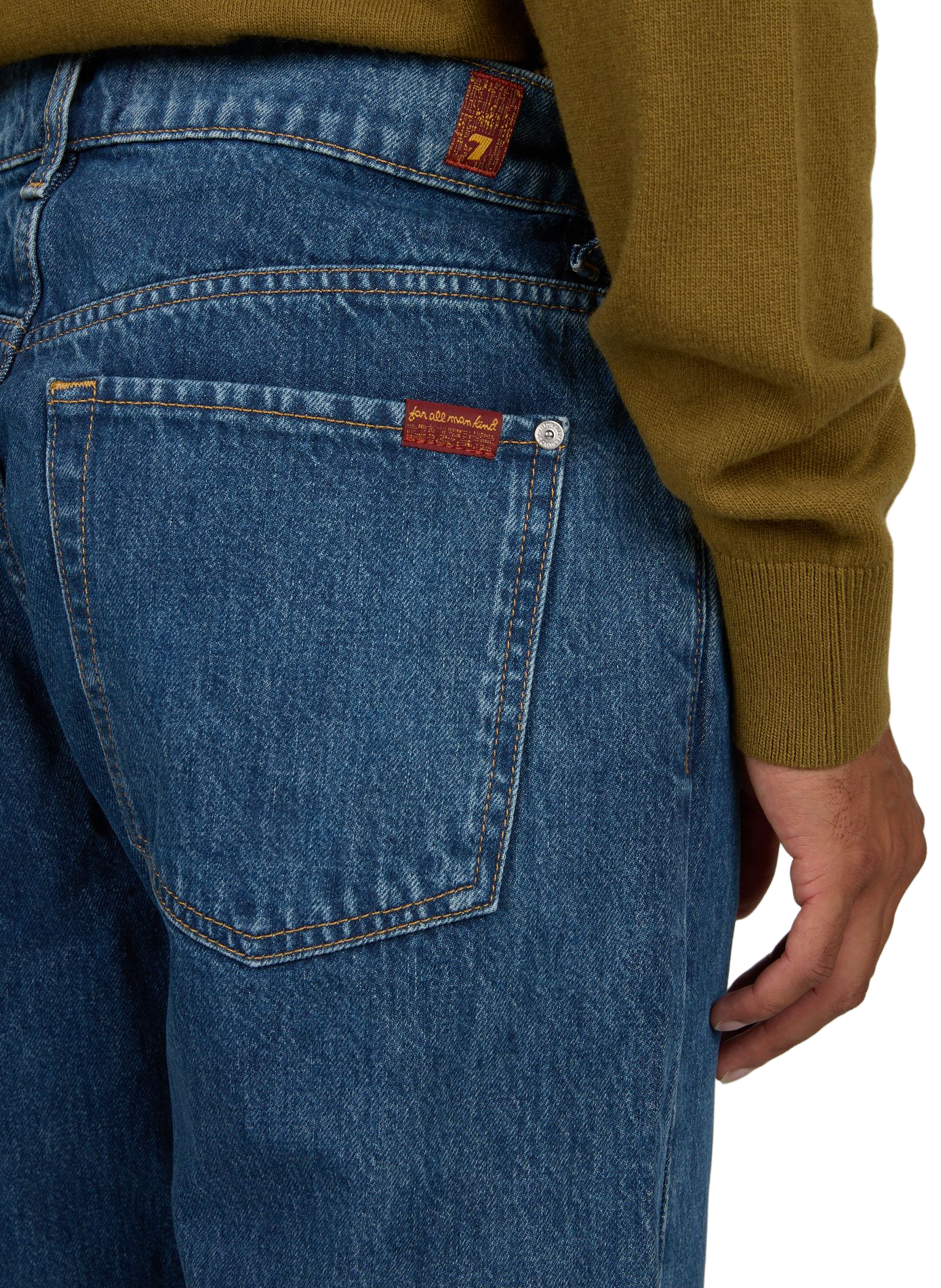 Modern straight leg jeans in cotton 7 FOR ALL MANKIND Blue