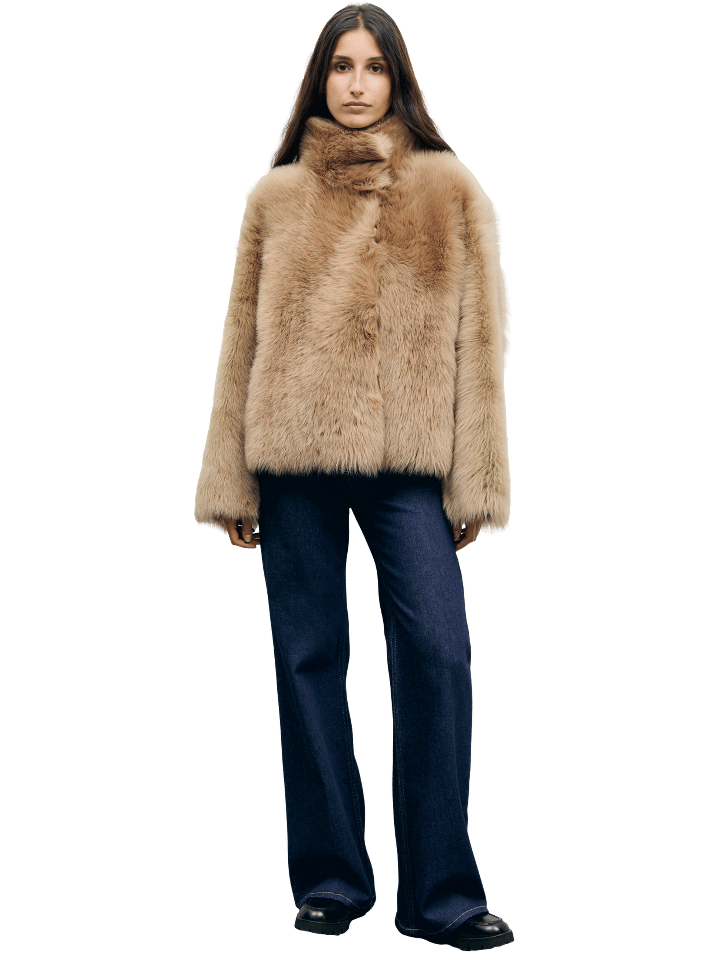 Peau lainée courte à poils longs - faye GERARD DAREL Marron