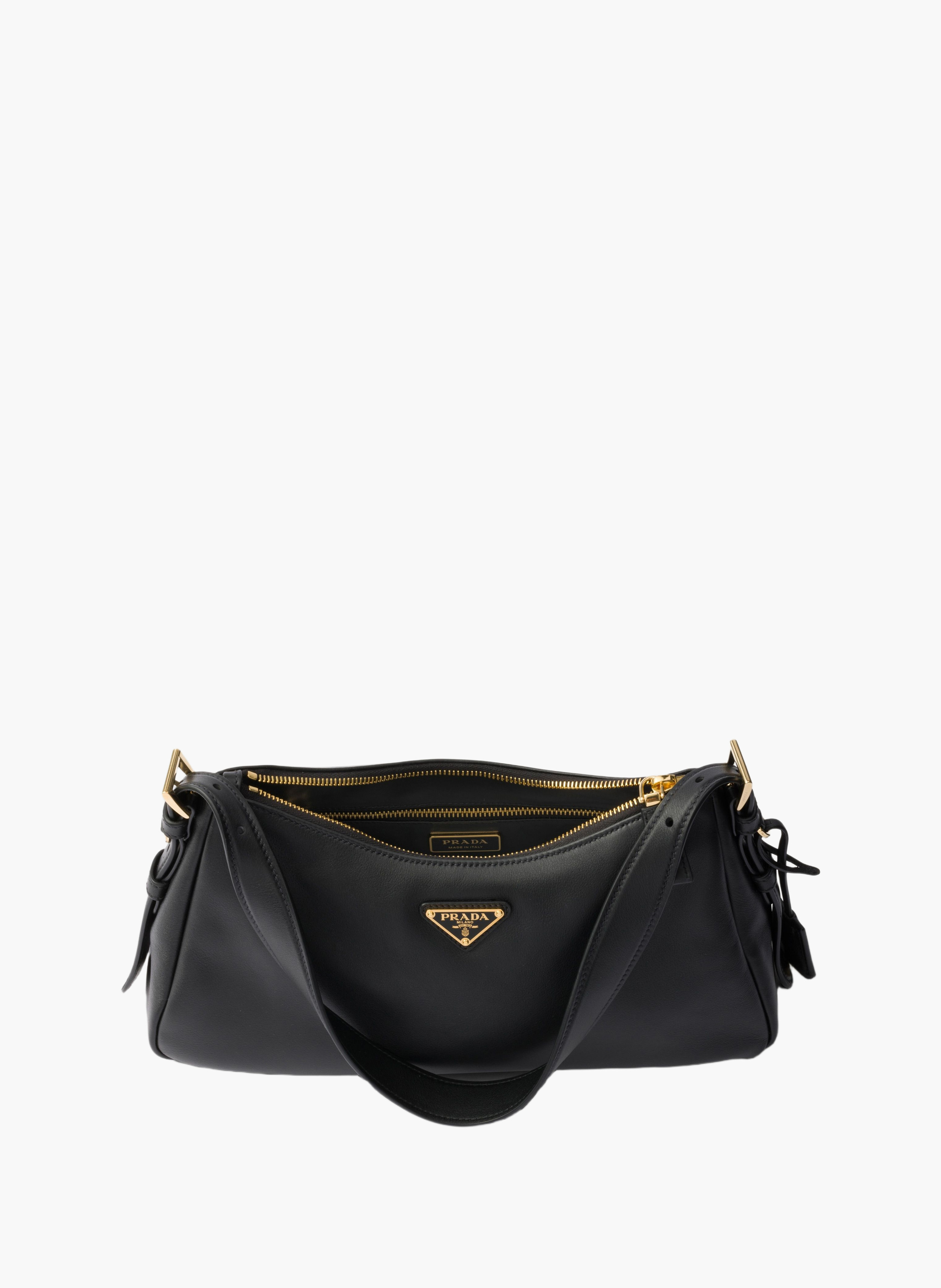 Sac porté épaule prada aimée en cuir PRADA Noir