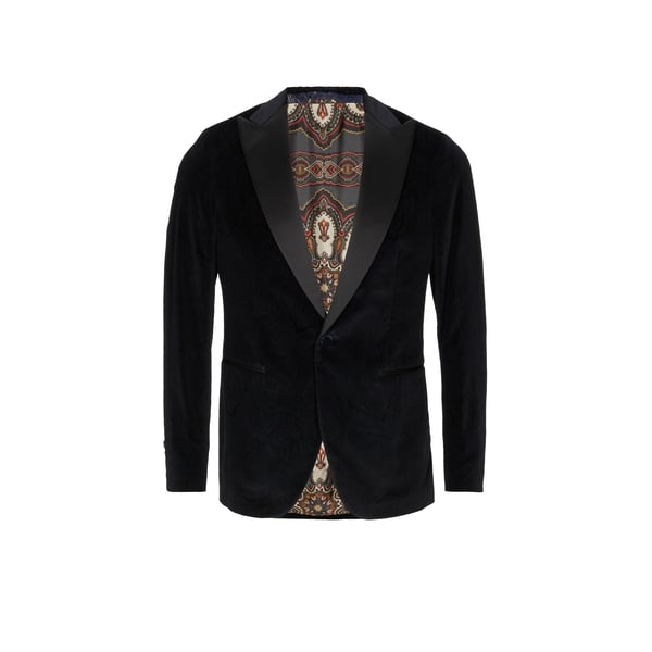 Veste en jacquard de velours et satin