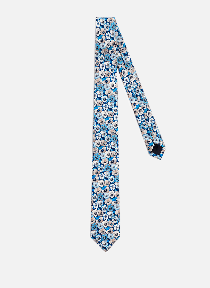 Floral-print silk tie AU PRINTEMPS PARIS
