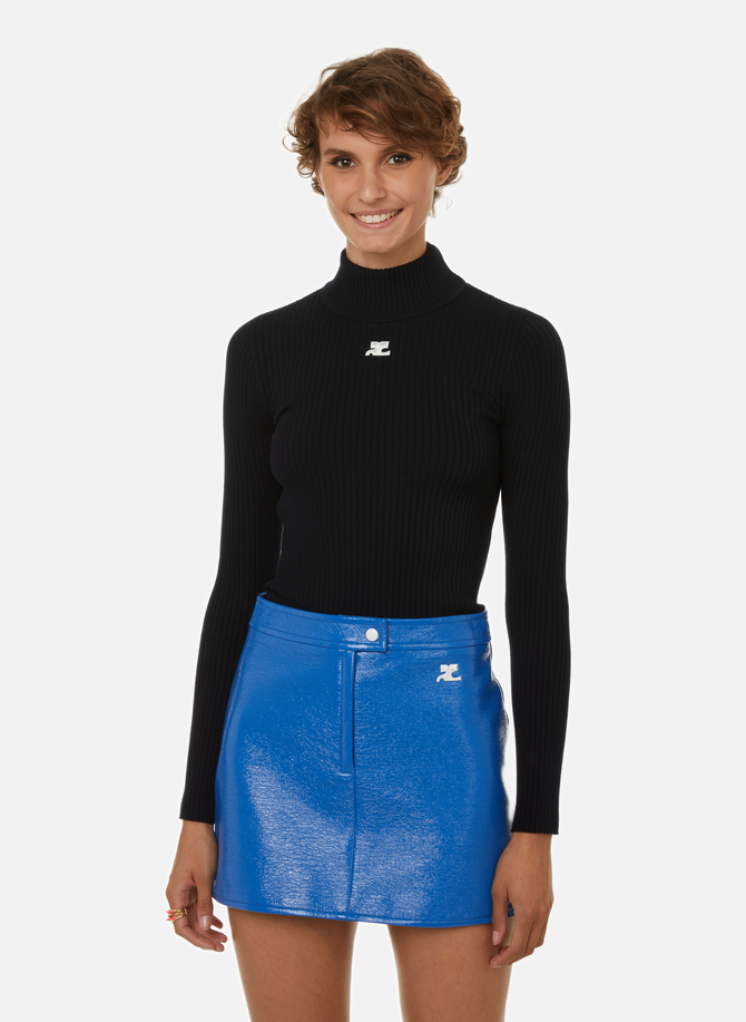 Reedition roll-neck wool jumper COURRÈGES