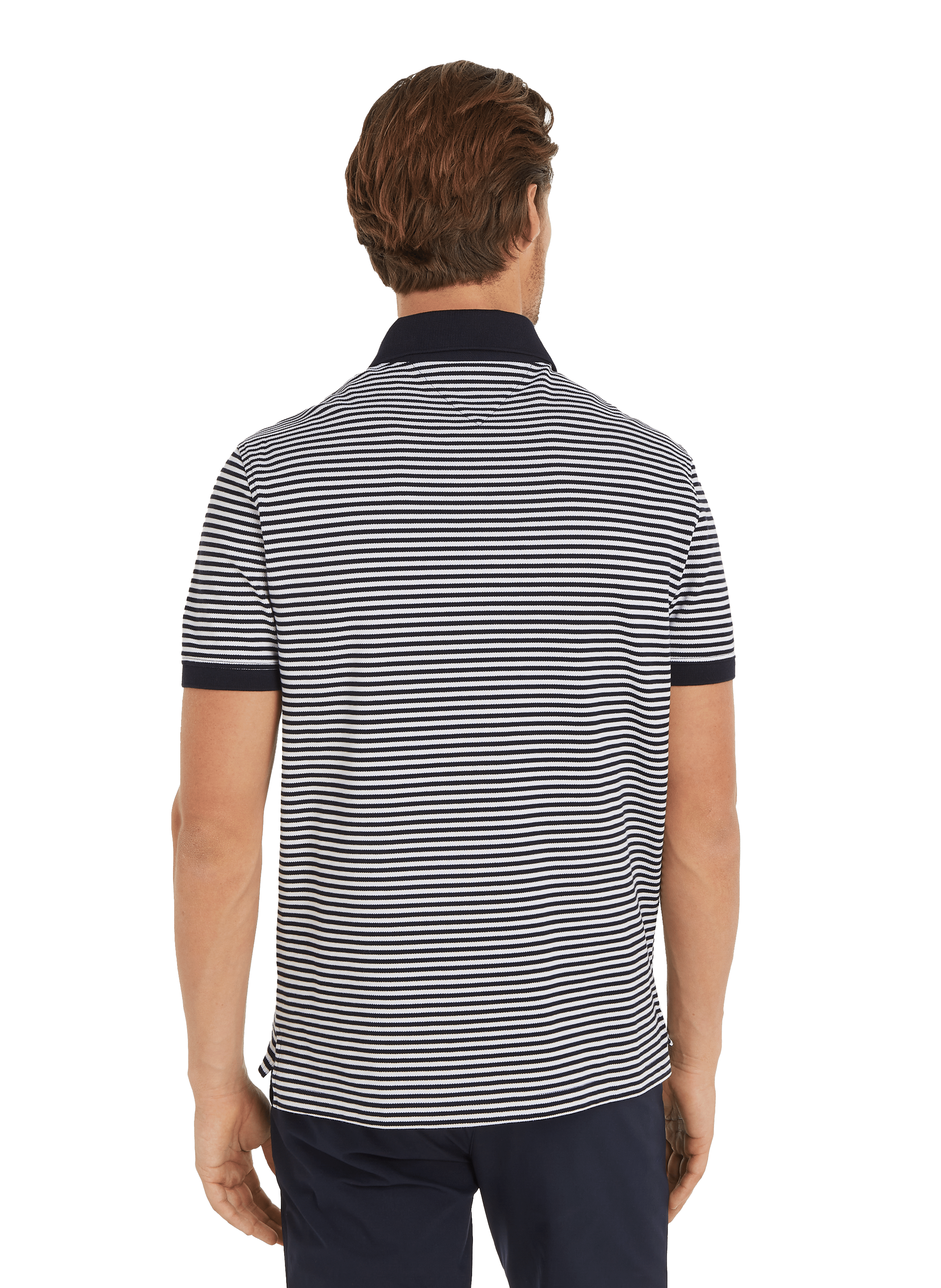 Polo droit en piqué de coton TOMMY HILFIGER Bleu