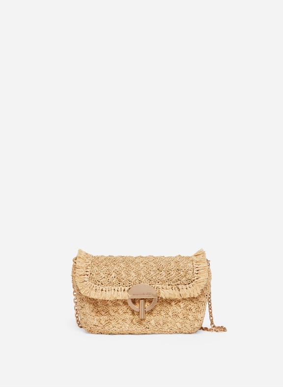 Moyen sac moon en raphia Beige by VANESSA BRUNO VANESSA BRUNO Moyen sac moon en raphia Beige