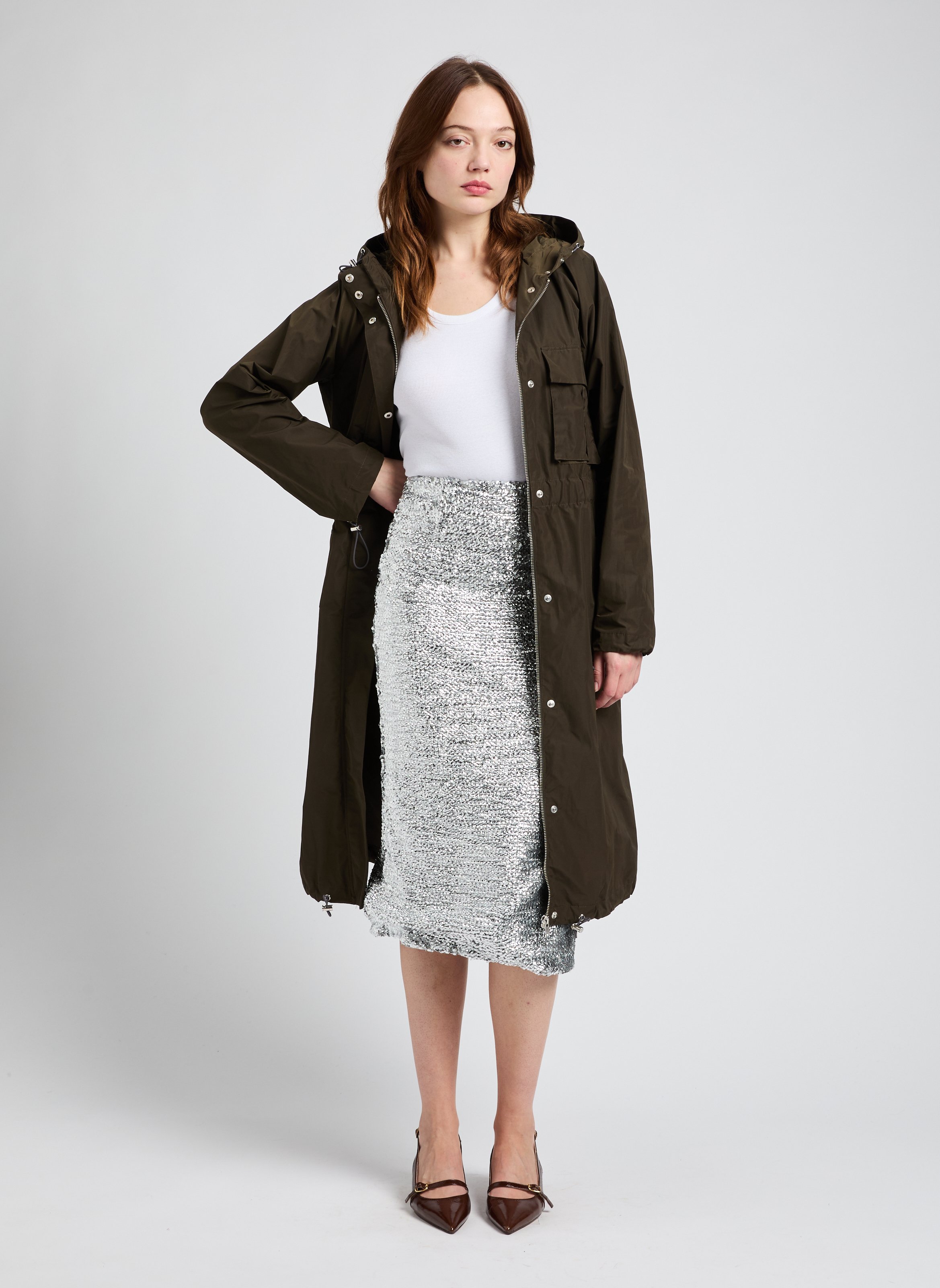 Veste longue imperméable Vessa SAISON 1865 Kaki