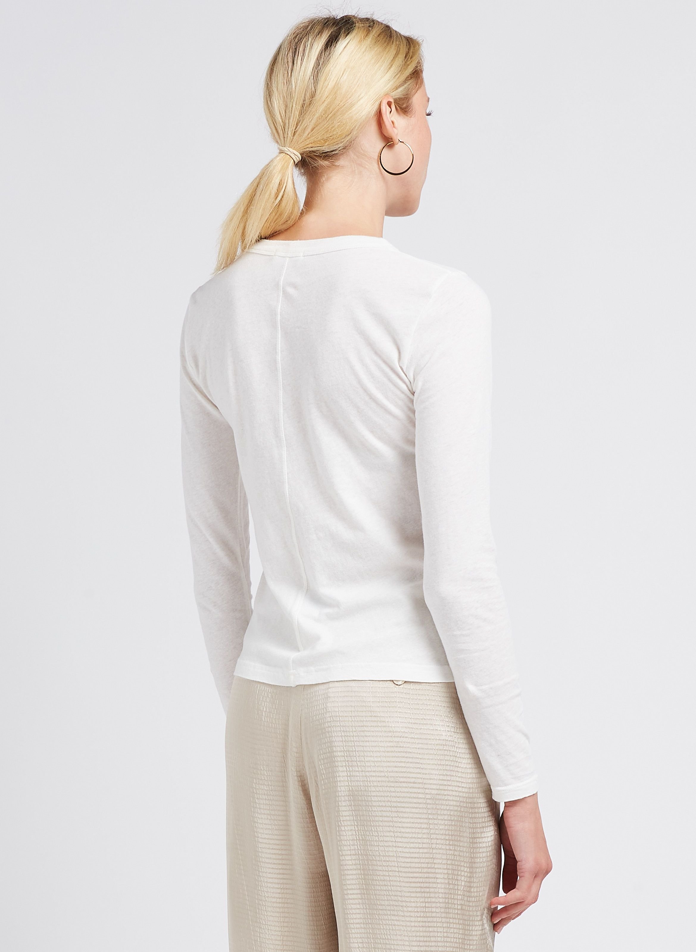 Tee-shirt à col rond en coton gamipy AMERICAN VINTAGE Blanc