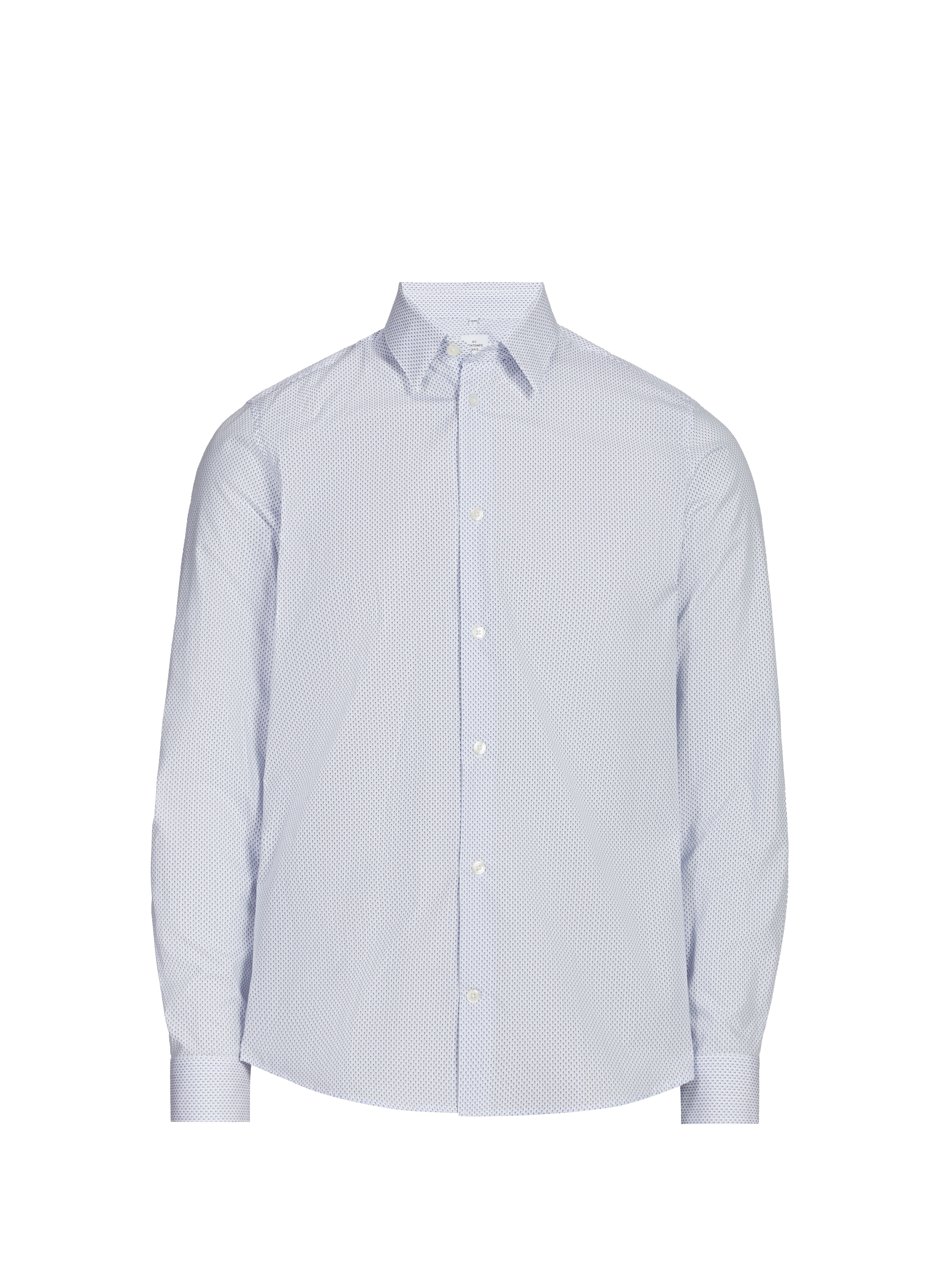 Chemise à motif en coton  AU PRINTEMPS PARIS Bleu