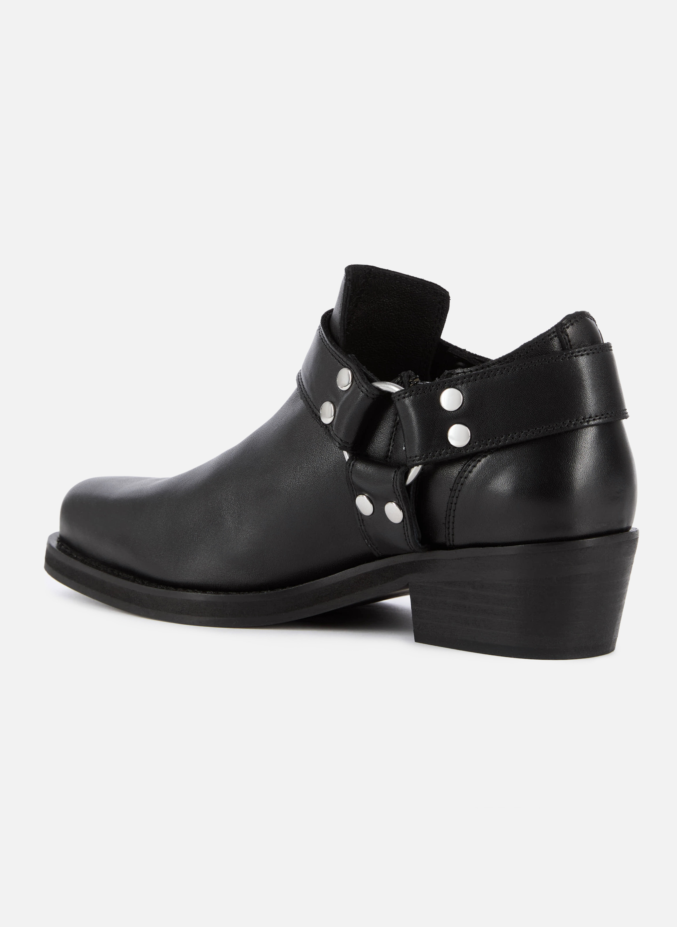Bottines basses avec sangles en cuir THE KOOPLES Noir