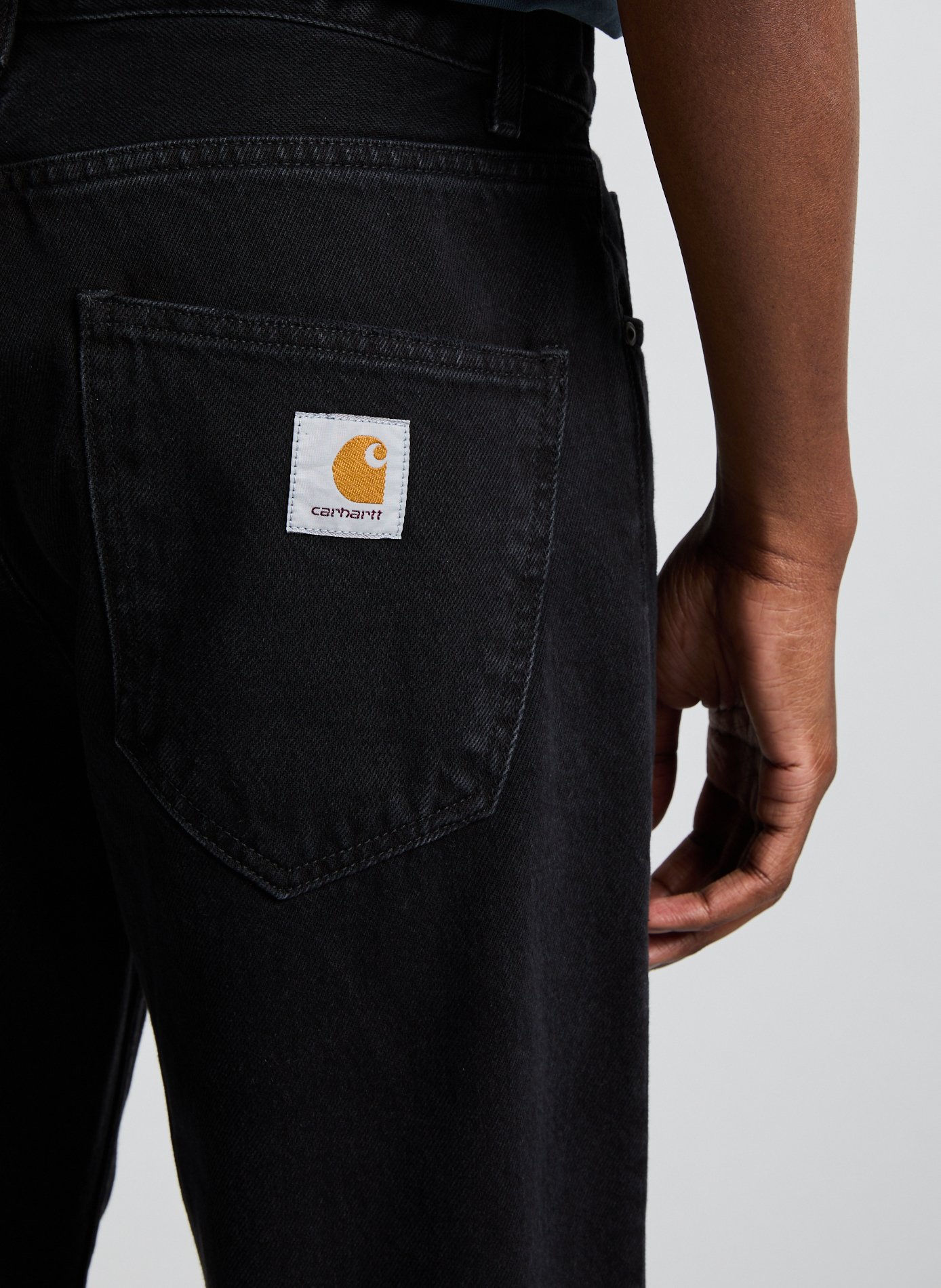 Wide cotton jeans CARHARTT WIP Black