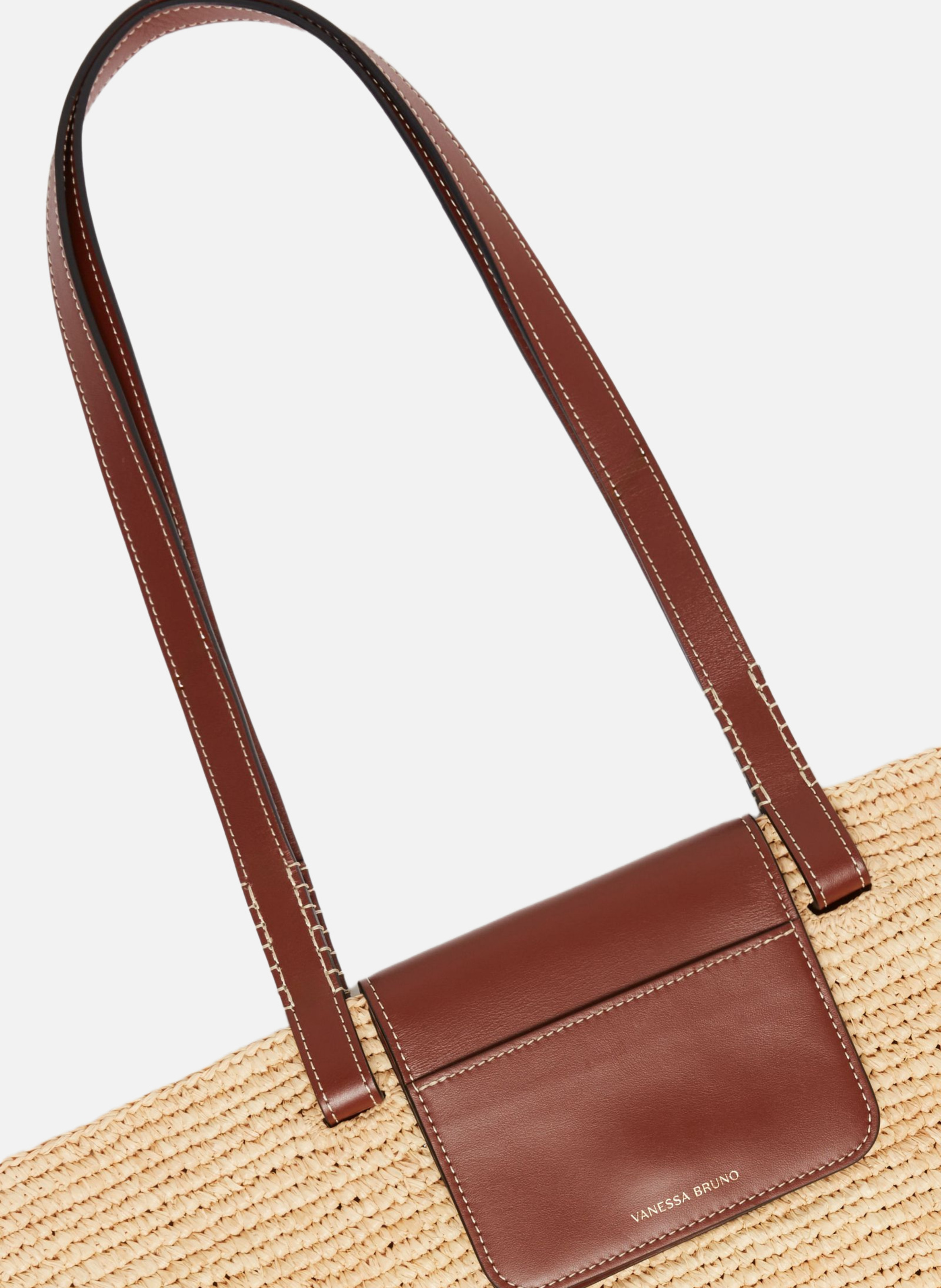 Panier en raphia VANESSA BRUNO Blanc