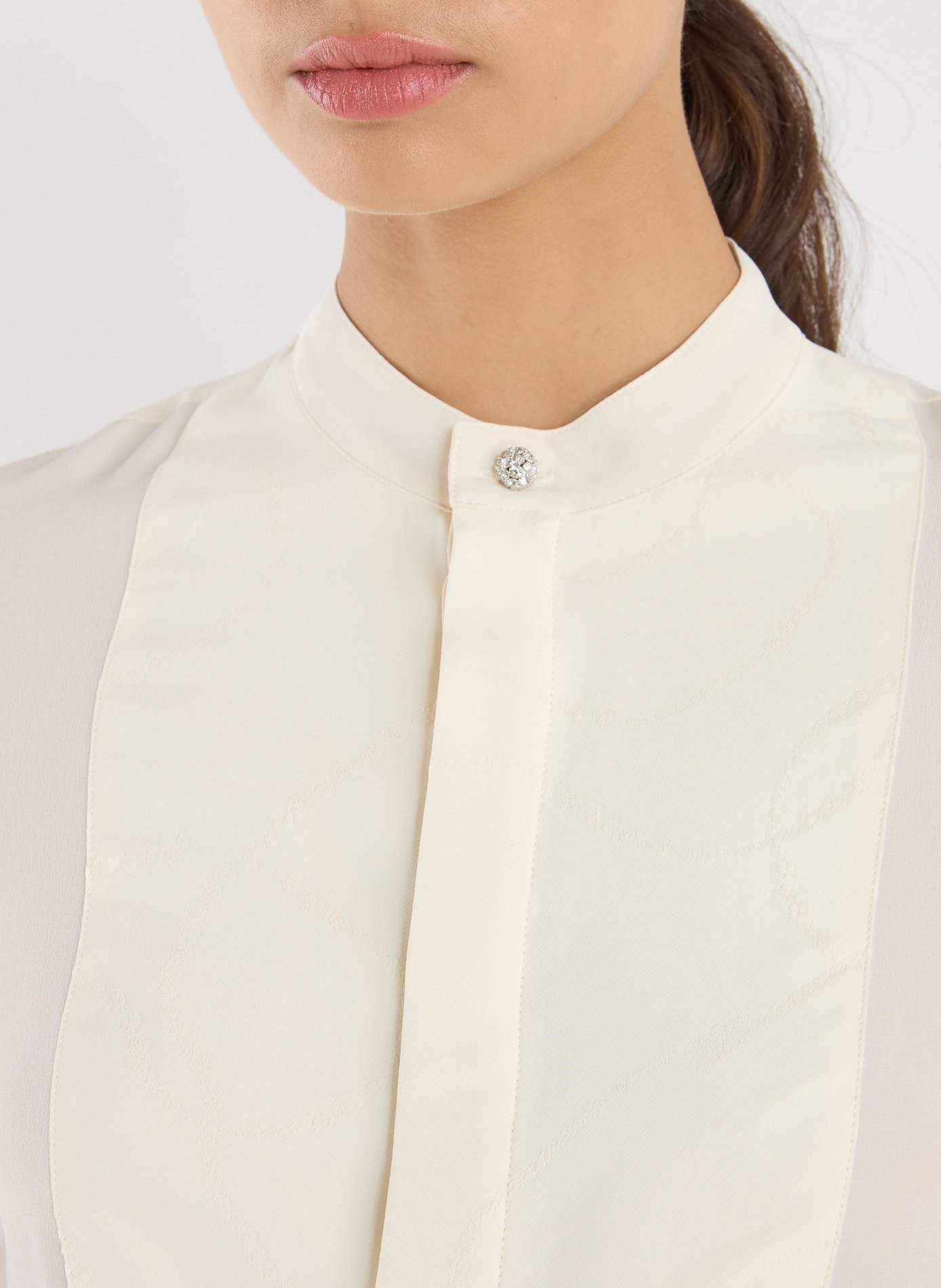 Oversize tie-neck Blouse VICTORIA BECKHAM Beige