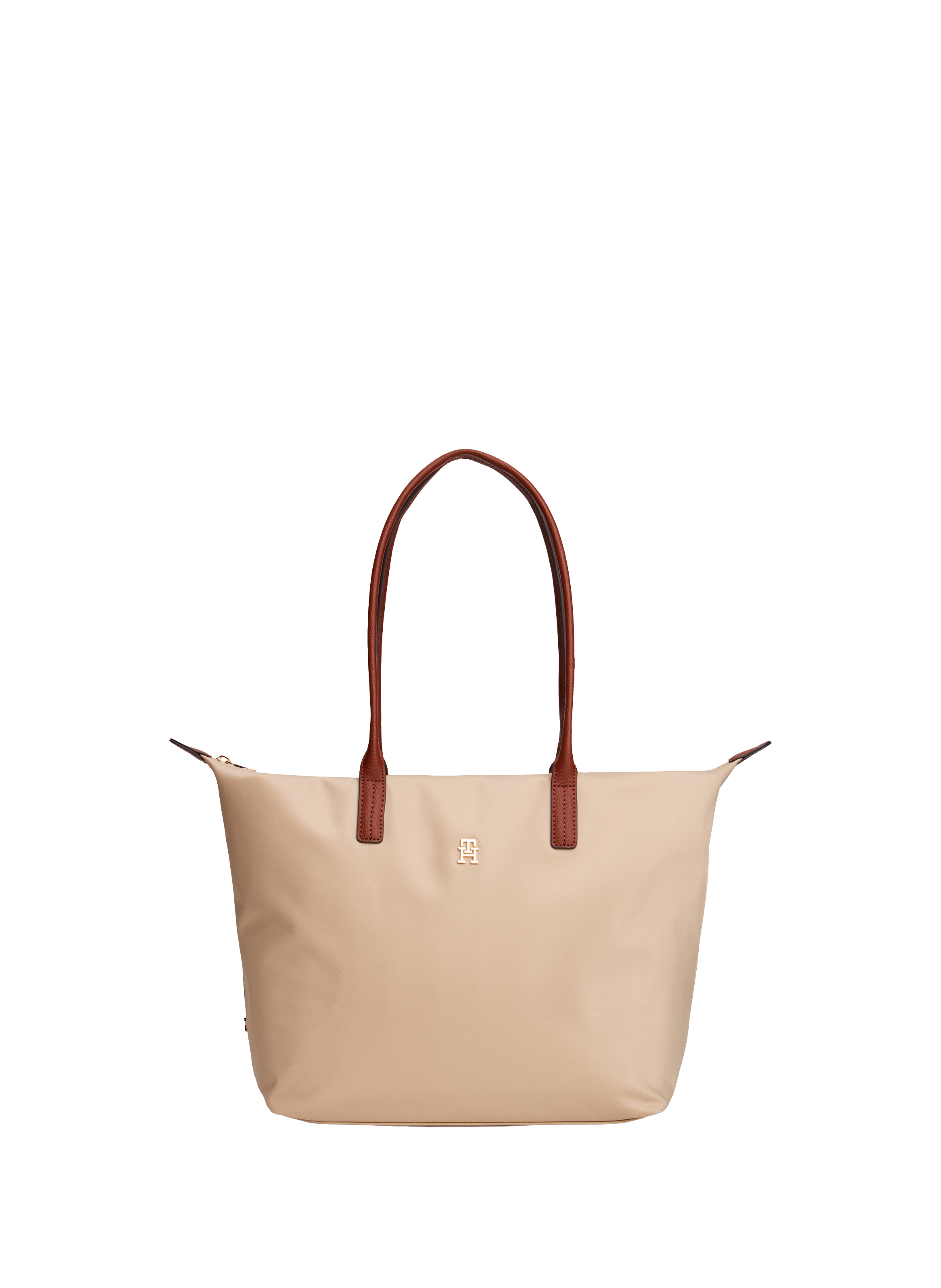 TOMMY HILFIGER Solid color shoulder bag Beige