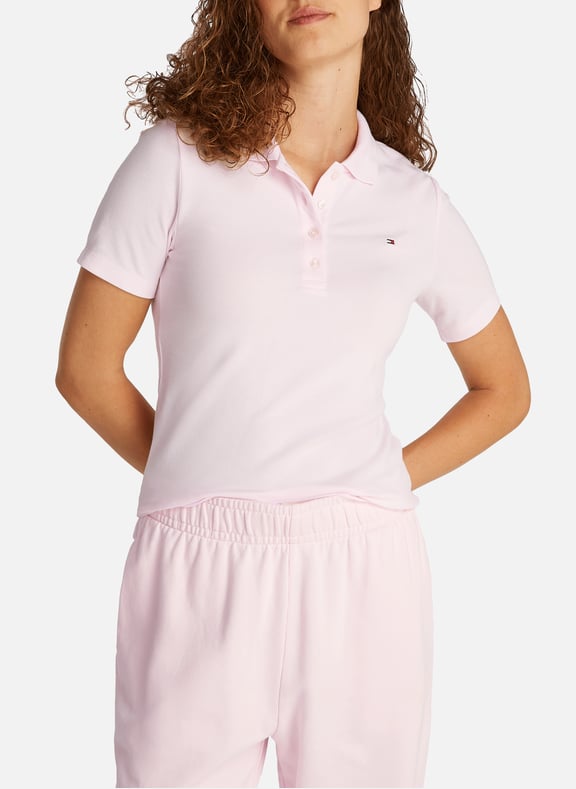 Polo cintré en coton Rose by TOMMY HILFIGER TOMMY HILFIGER Polo cintré en coton Rose