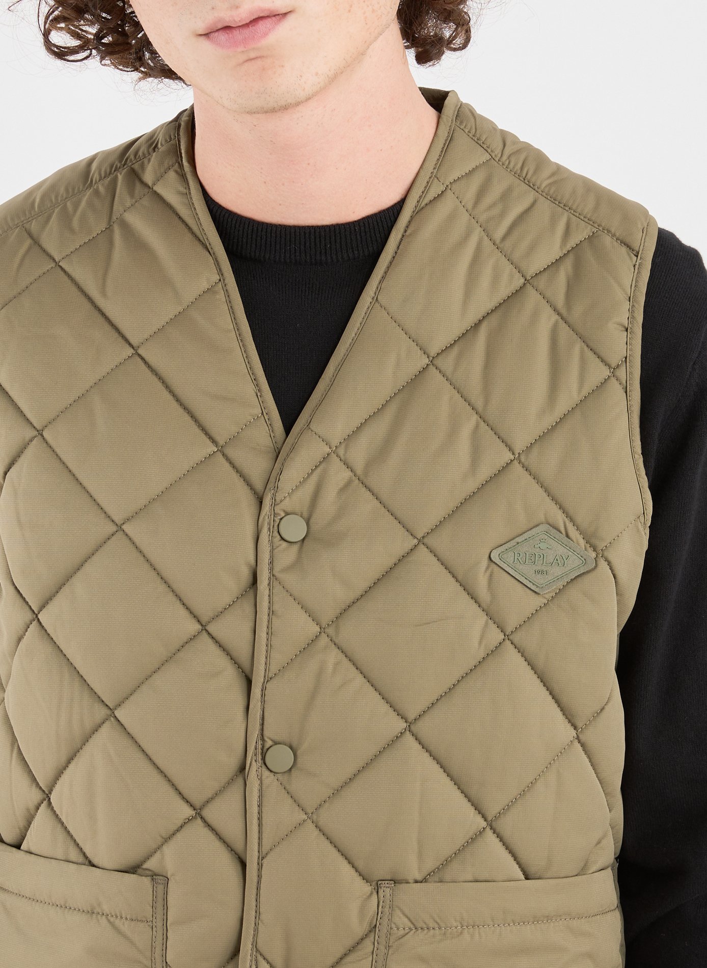 Veste sans manches matelassée REPLAY Vert