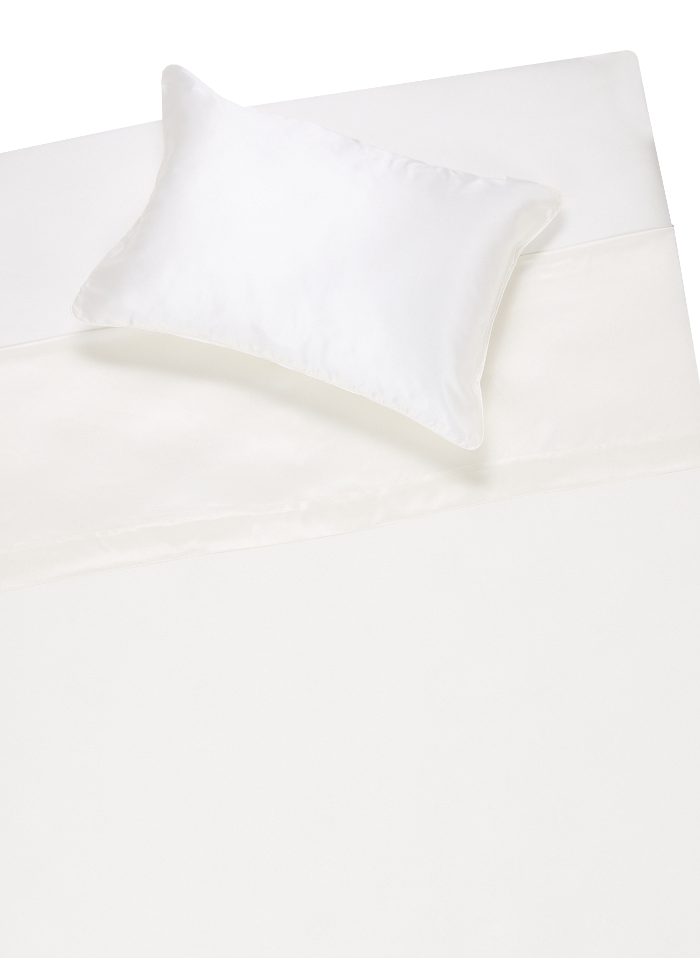 Drap plat en soie de mûrier Blanc