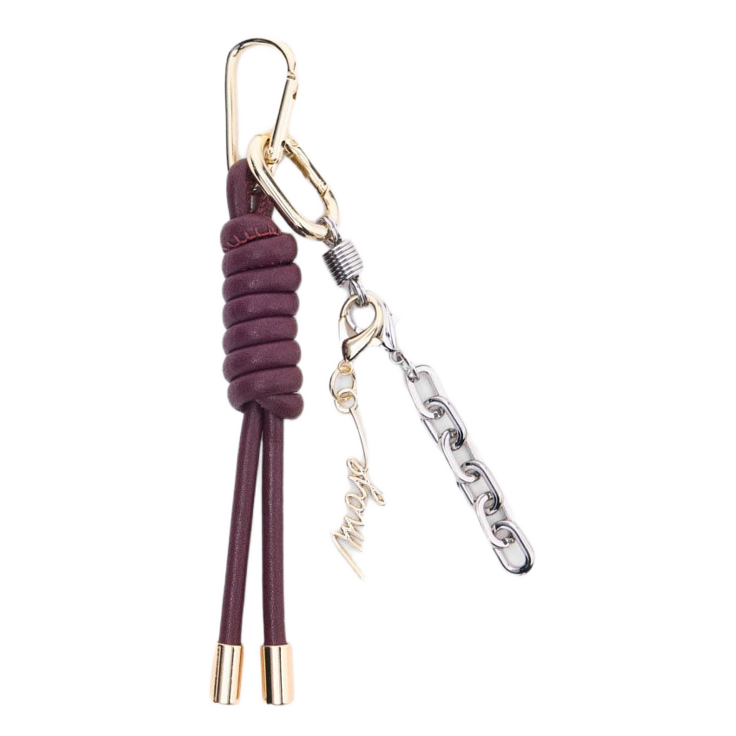 MAJE Charm porte-clés en cuir Rouge