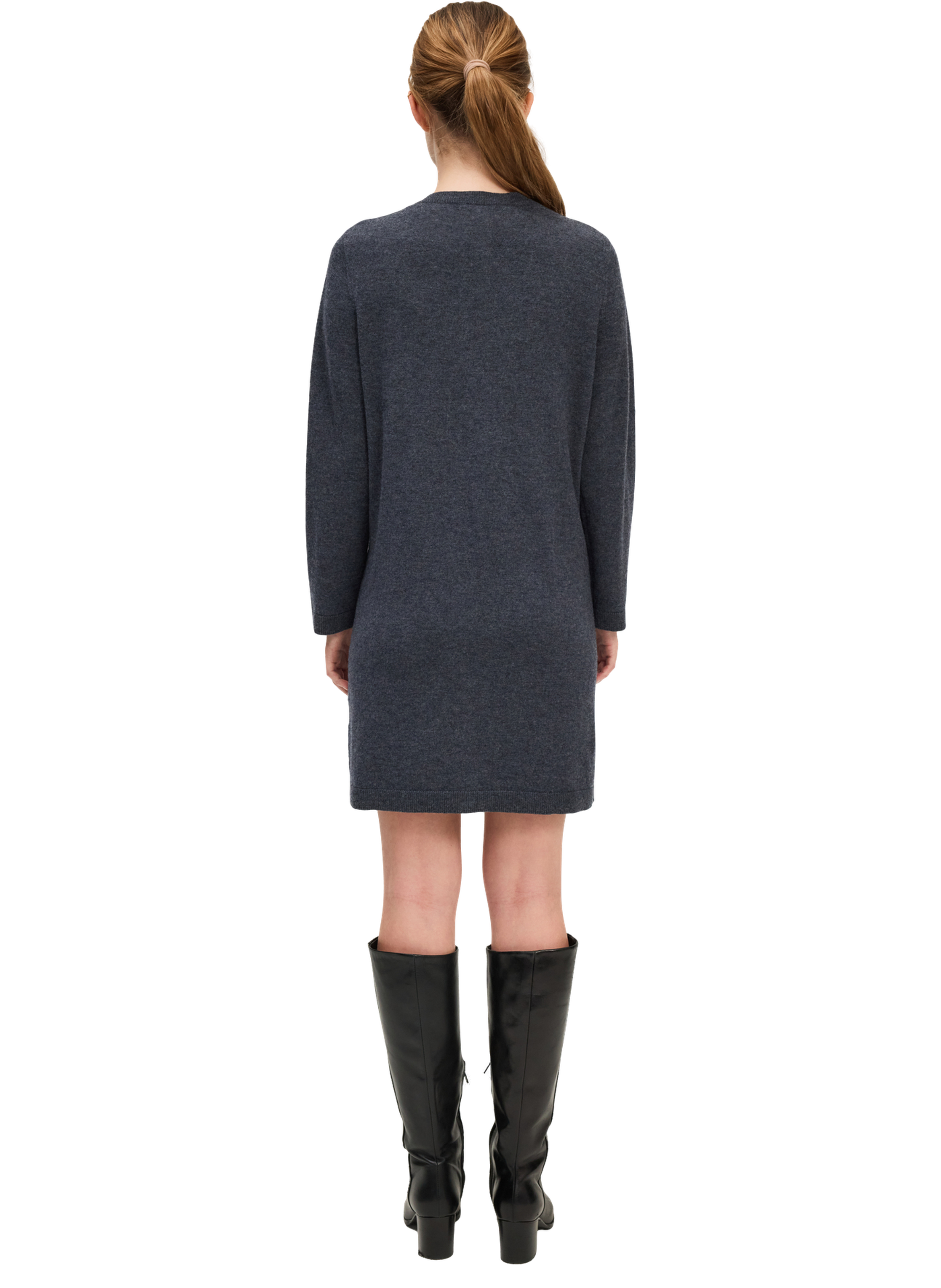 Robe courte en laine à strass - lorna PABLO Gris