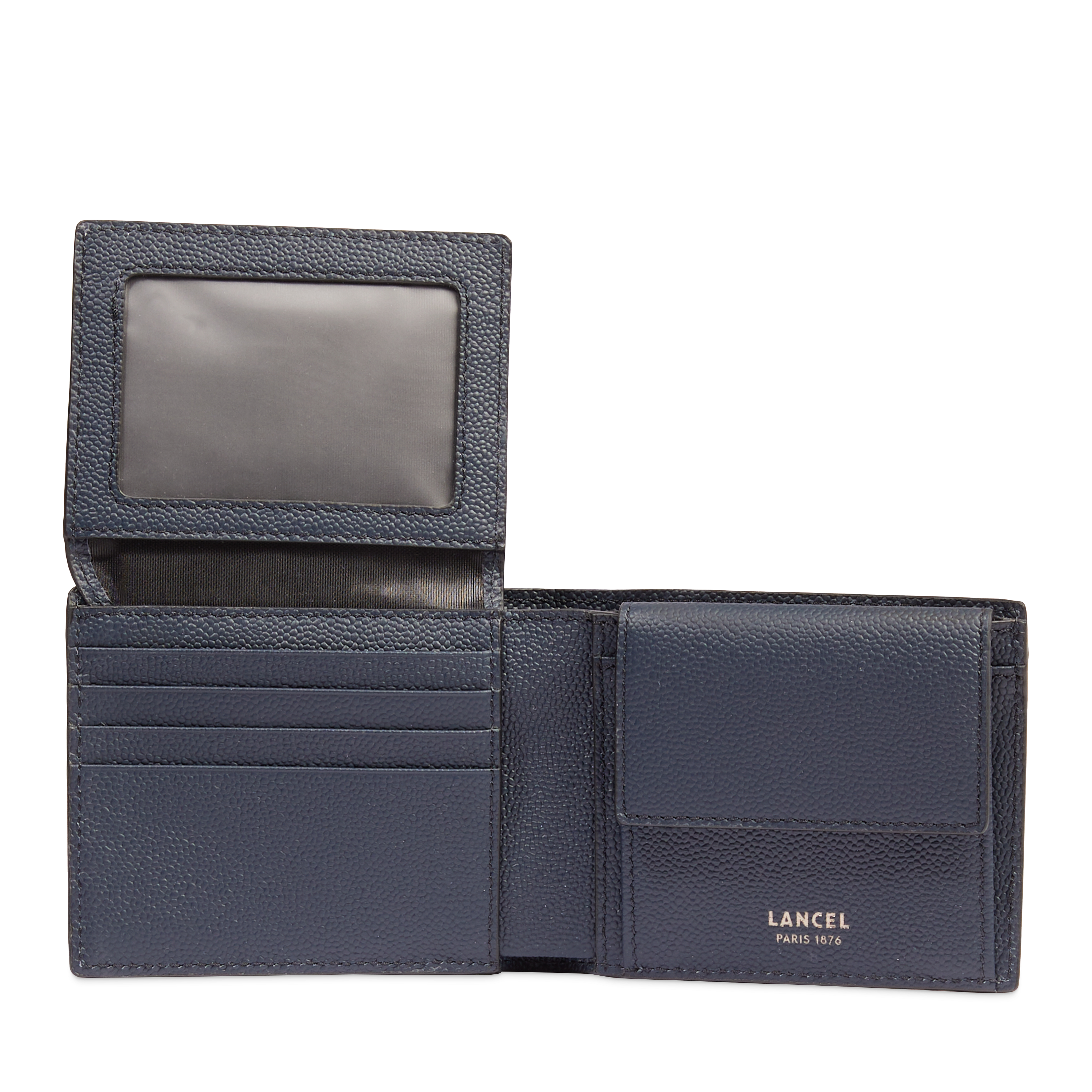 Porte monnaie rabat charlie de lancel en cuir LANCEL Bleu