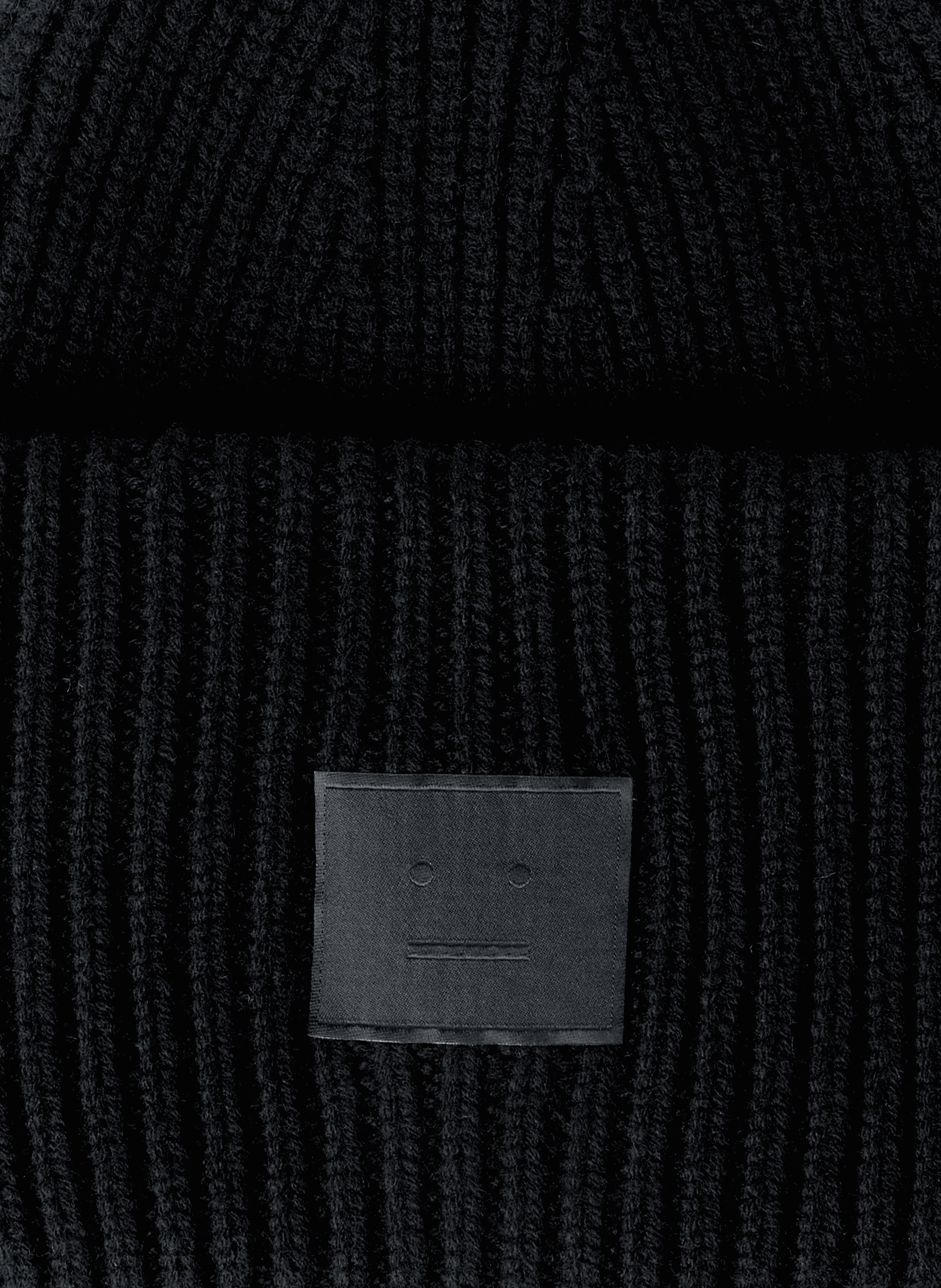 Bonnet en laine mélangée ACNE STUDIOS Noir