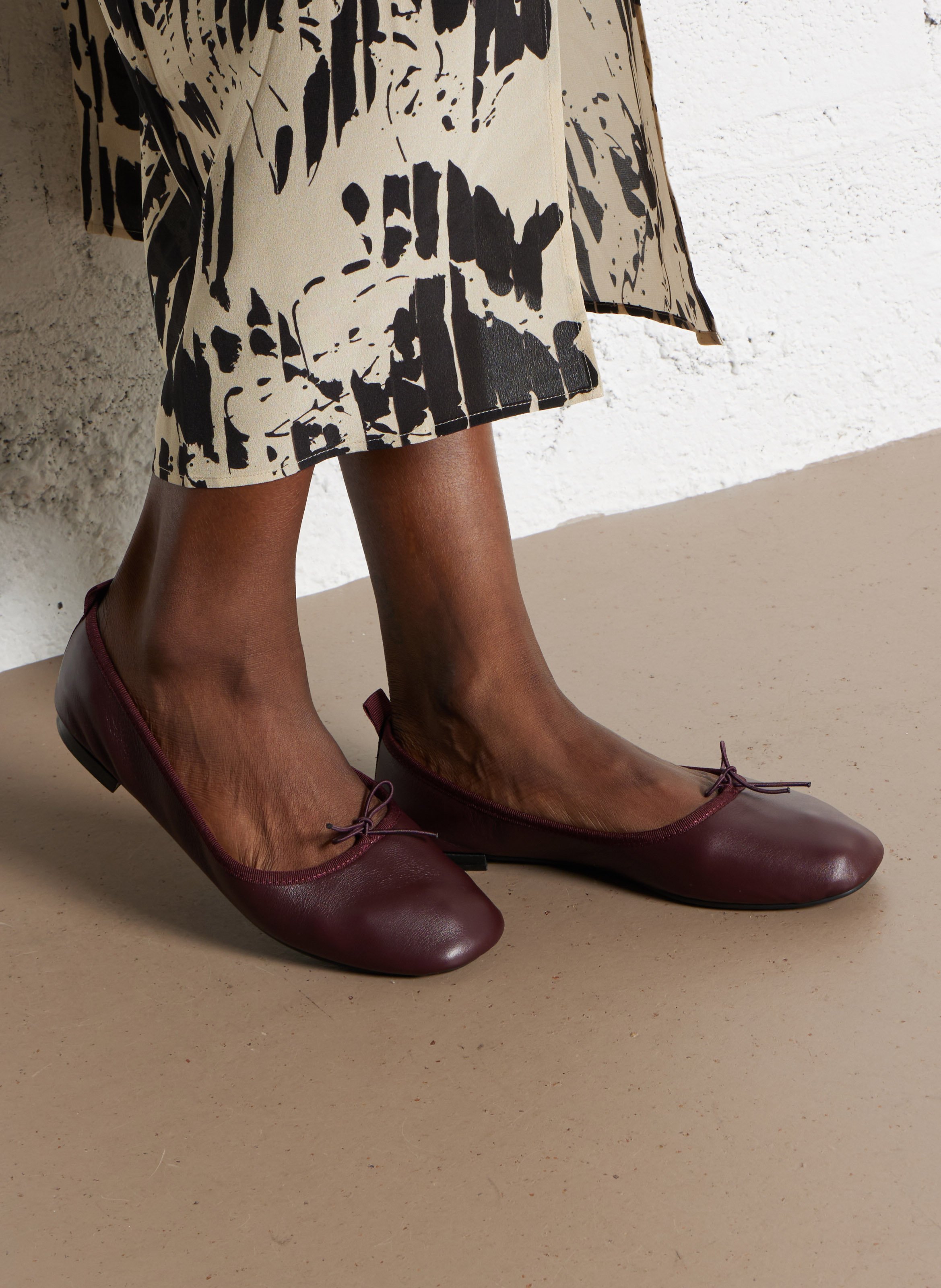 Ballerines en cuir REPETTO Rouge