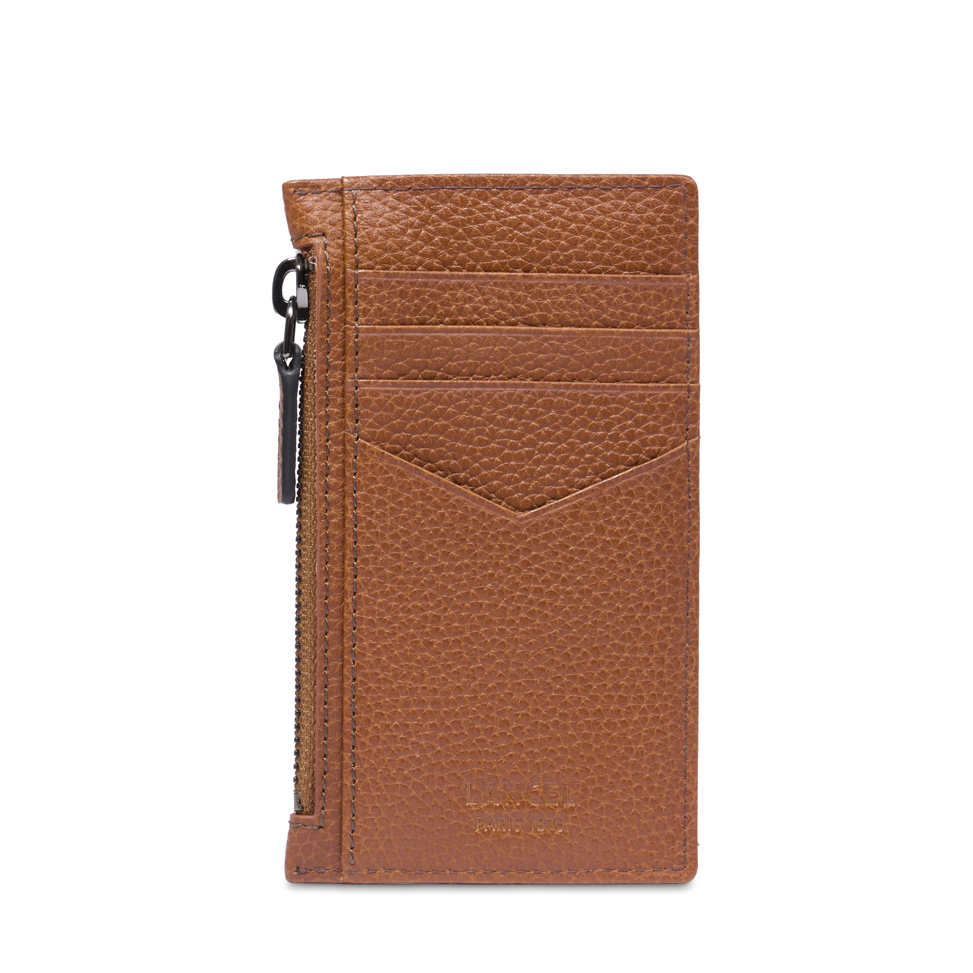 Porte-cartes zippé come de lancel LANCEL Marron