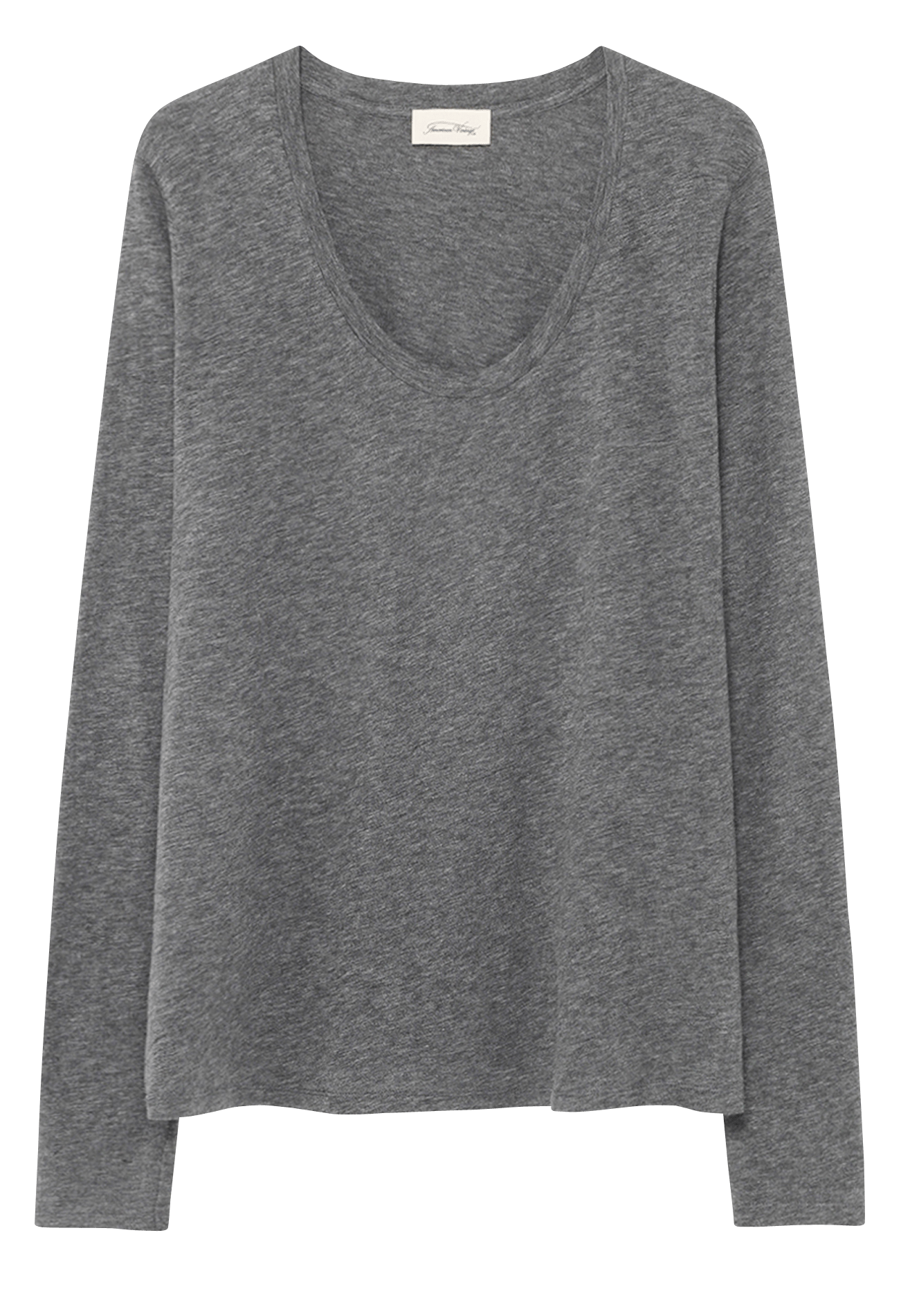 Tee-shirt col rond en coton jacksonville AMERICAN VINTAGE Gris