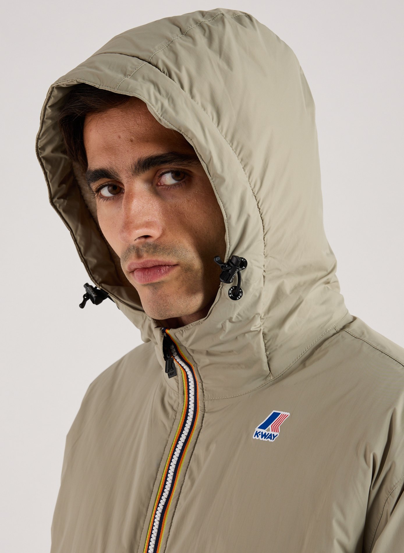 Mid-length hooded jacket K-WAY Green