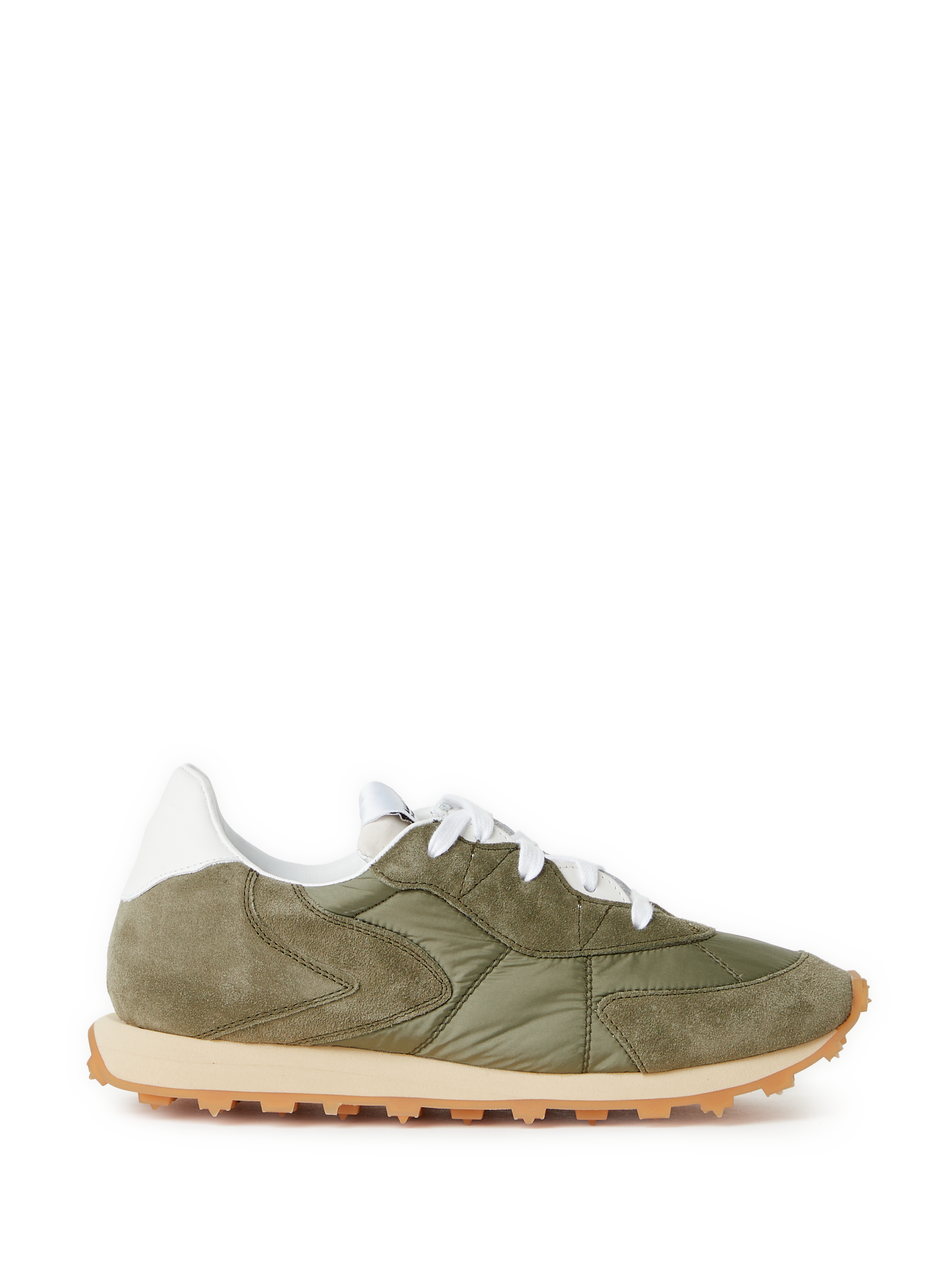 RUN OF Leather sneakers Khaki